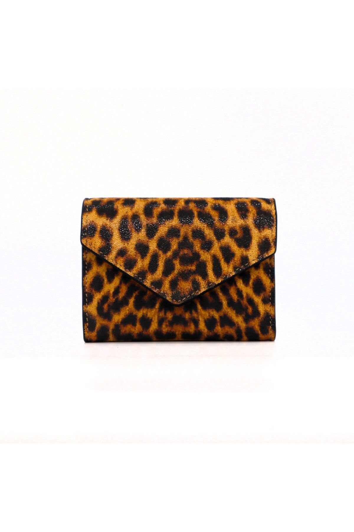 Lux Leder-Vico Genuine Leather Leopard Print Suede Wallet 1