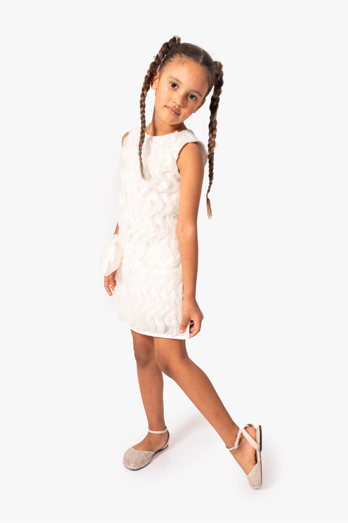 Baby Animals Kız Bebek Kız Çocuk Doğum Günü Parti Düğün Elbise Kısa Kol Çantalı Fırfırlı Tüllü Tütülü Tütü Astarl fotoğrafı 2 (önizleme)