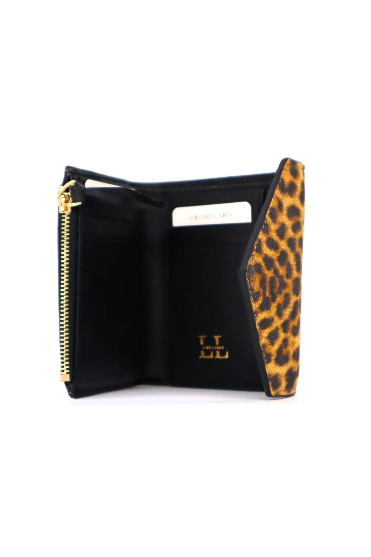 Lux Leder-Vico Genuine Leather Leopard Print Suede Wallet 3