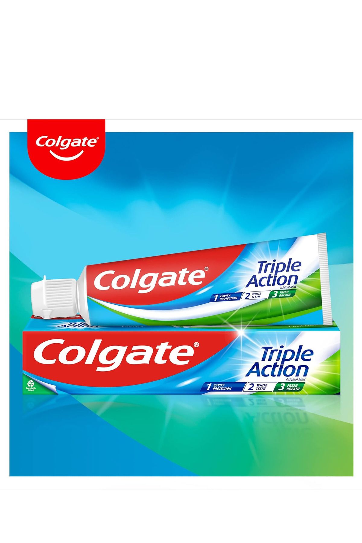 Colgate-معجون أسنان تريبل أكشن 50 مل × 3 2