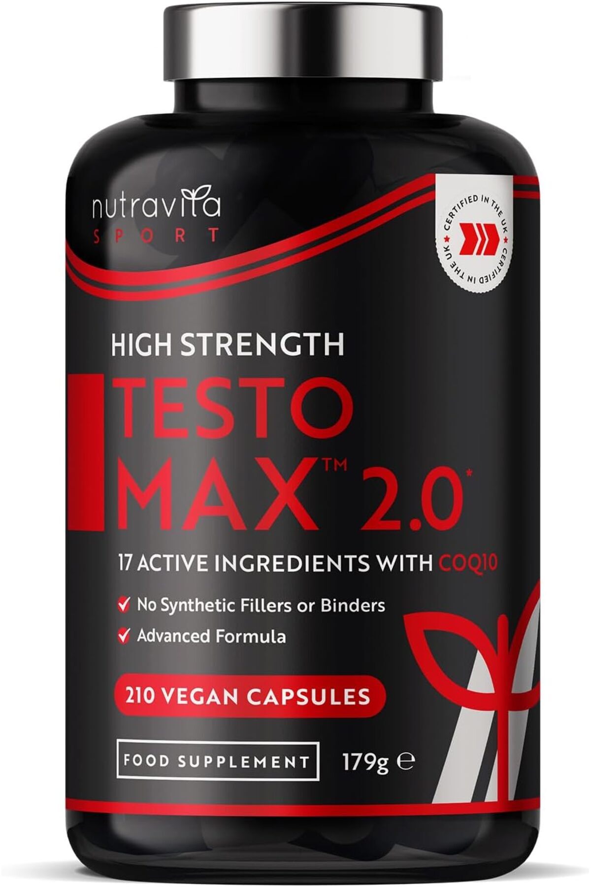 NUTRA-TestoMax Testosterone Booster for Men 210 Vegan Capsules 1