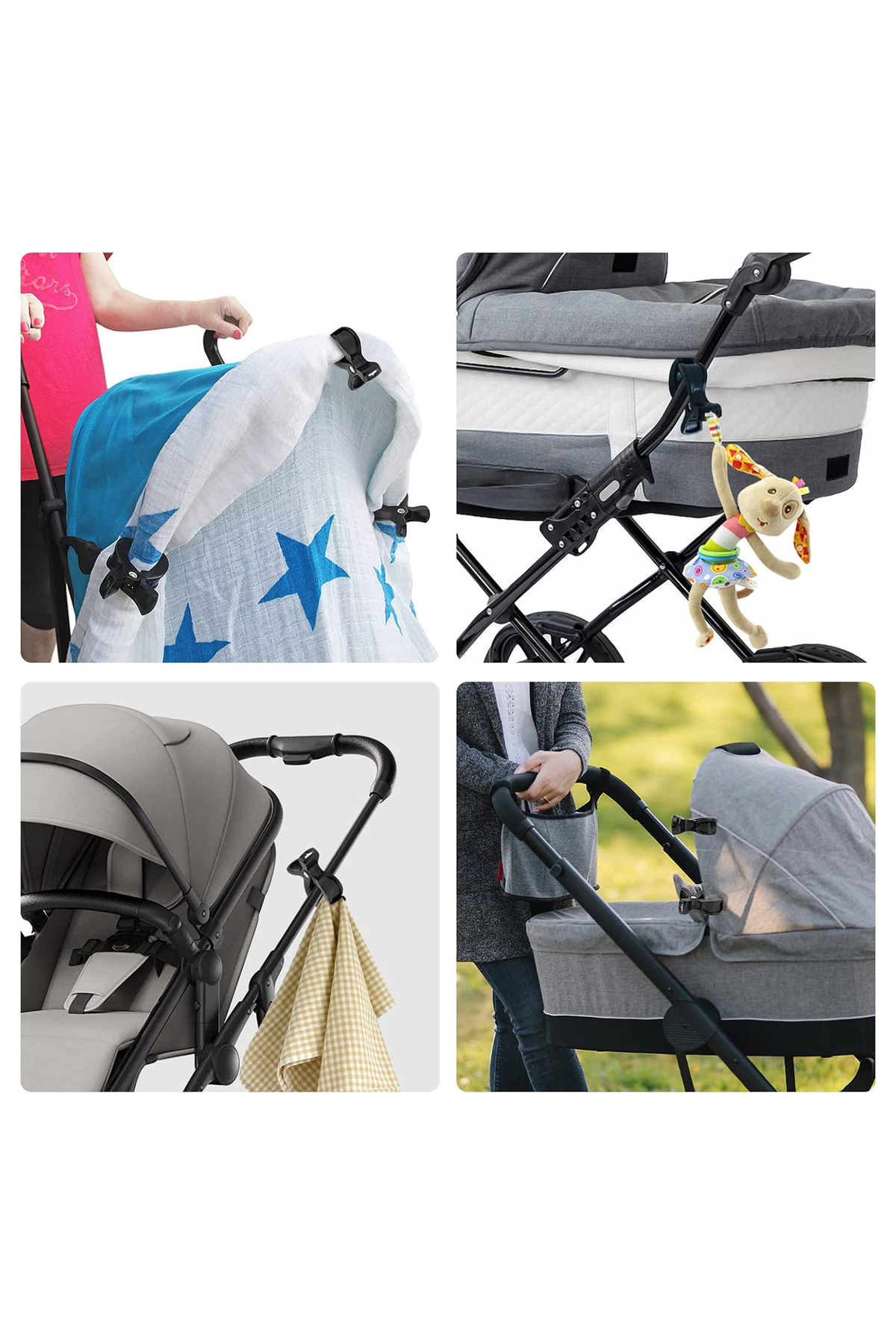 Microcase Bebek Arabası Battaniye Havlu Puset Tutucu Çok Amaçlı  Kıskaçlı Mandal -AL4537 2 Adet fotoğrafı 2 (önizleme)