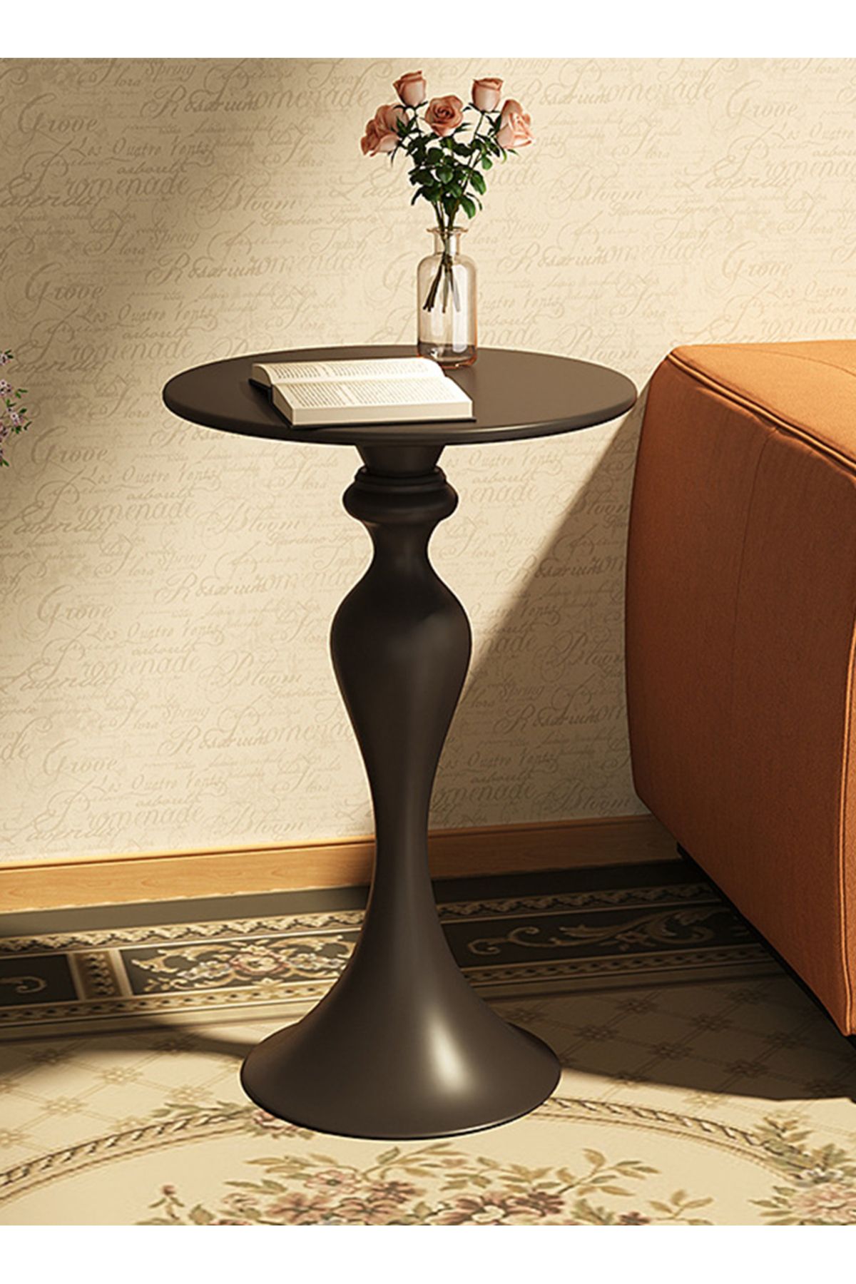 sharpdo-Ins Style Sofa Side Table Coffee Table, Mini Small Round Table Removable 25*30*63CM 4