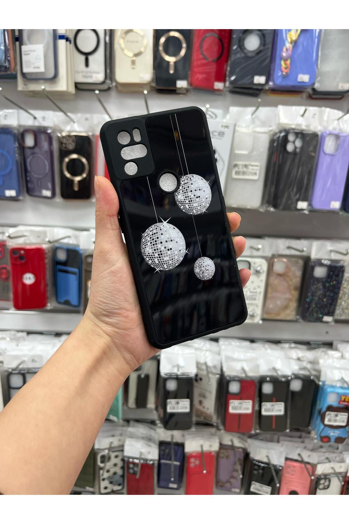 TECNOTREND Omix X500 UYUMLU X300 Parlak Desenli Sert Silikon Kılıf
