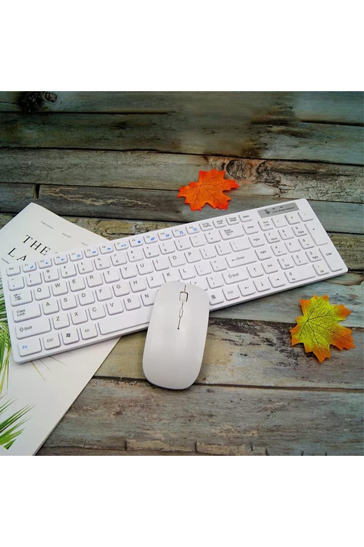 COOYA-2.4G Wireless Keyboard and Mouse Combo, Silent Ultra-Thin Design, 1000 DPI Adjustable, for Windows 8