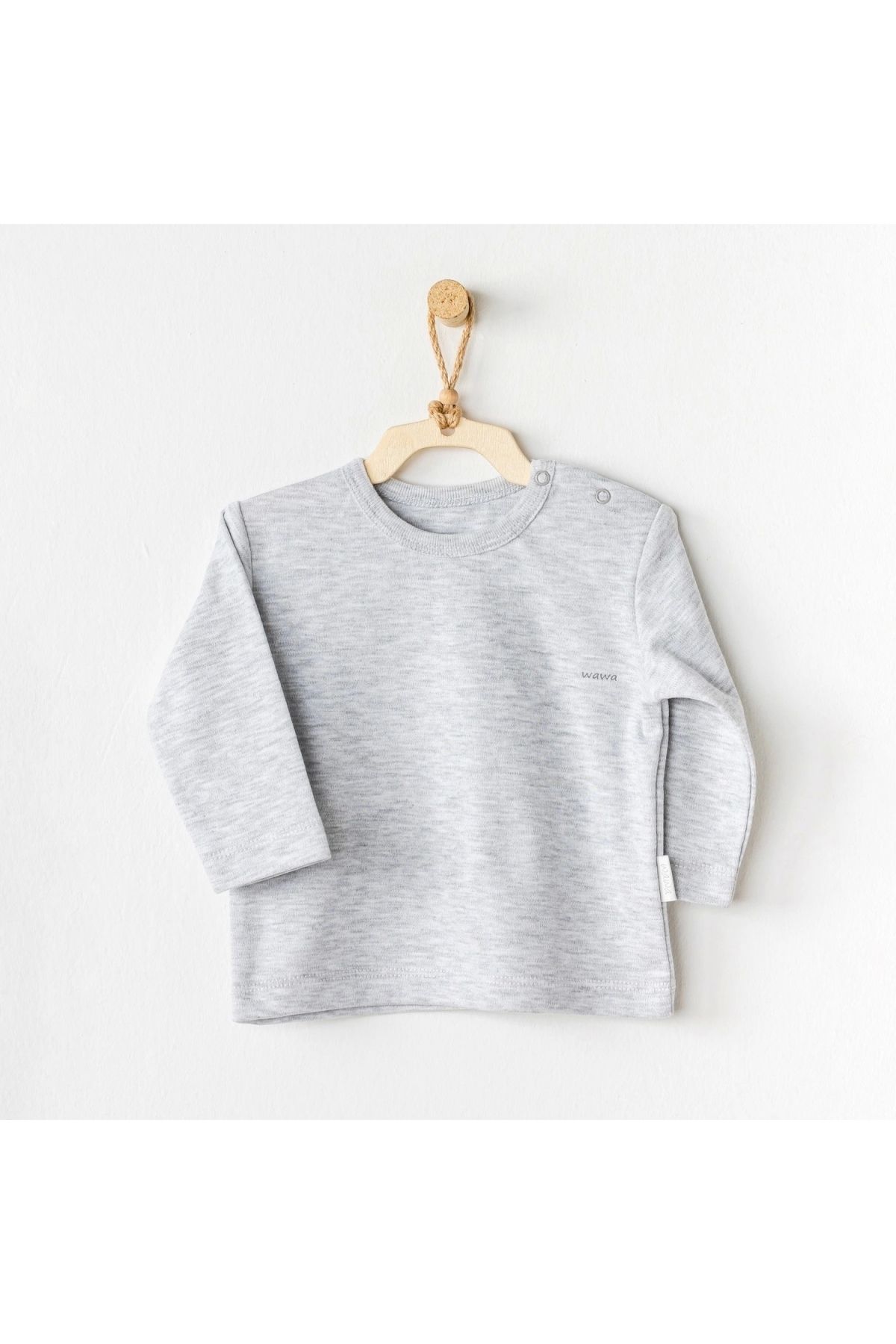 andywawa-Ac24437 Grey Melange Baby Basic T-Shirt 1