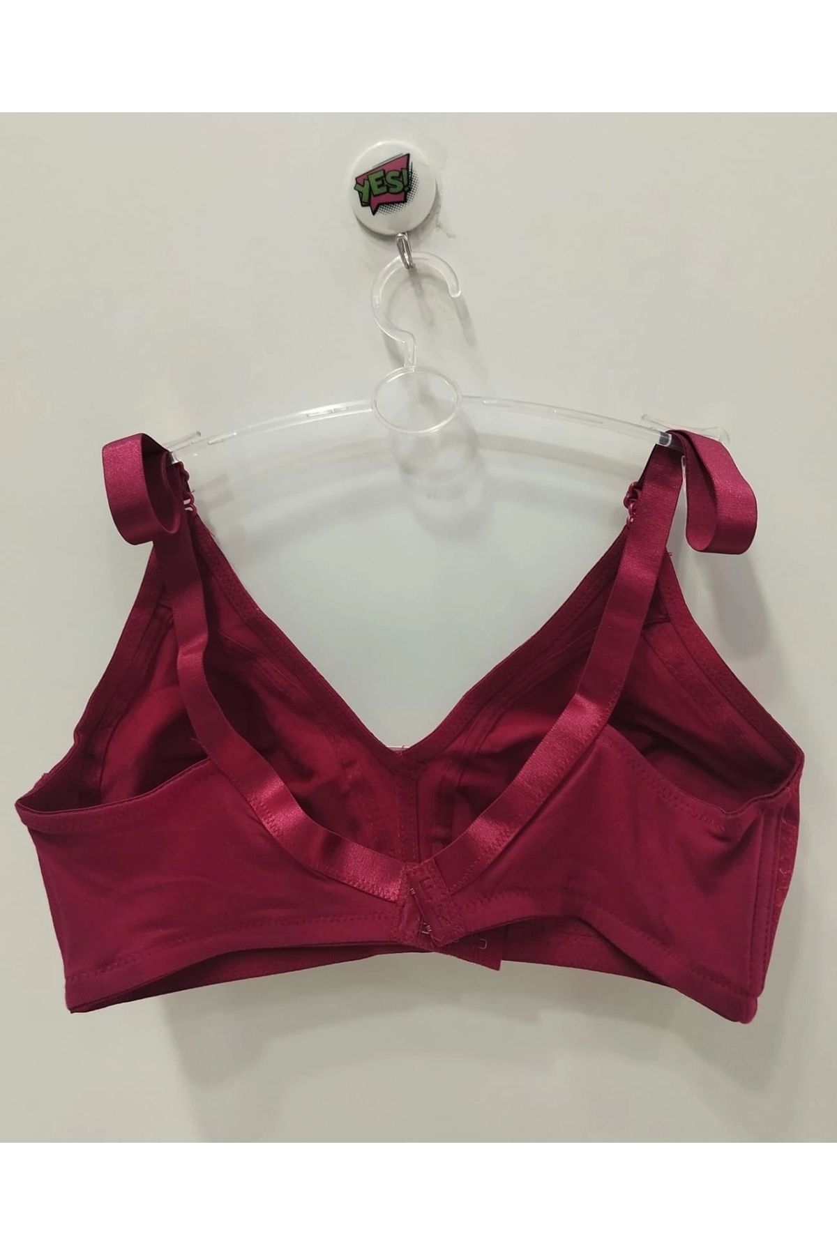 F.K-Unassisted, Ununderwired, Patterned Burgundy Bra - 1954 2