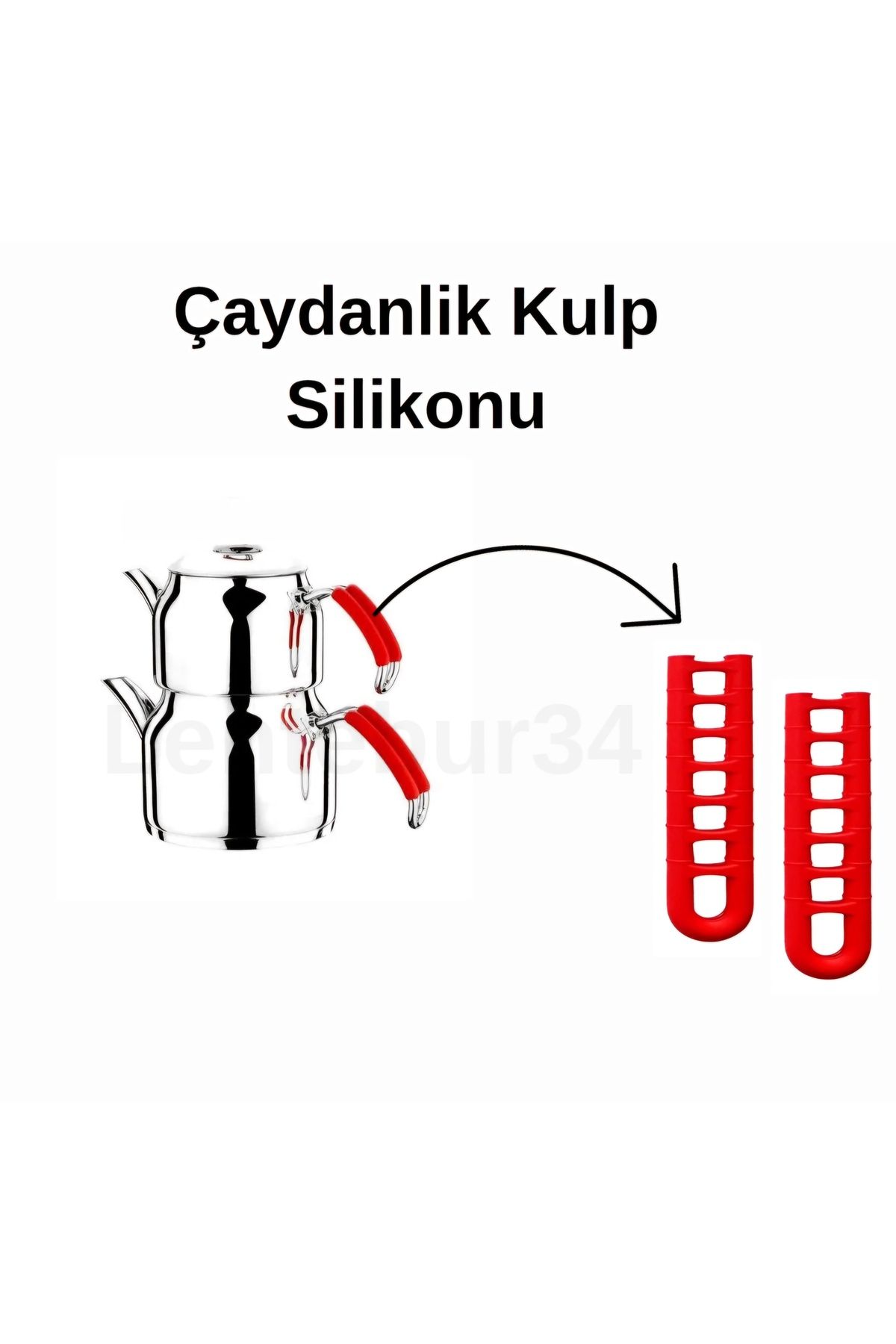 Lentebur34 Çaydanlik Kulbu Silikonu Kokusuz Kirmizi