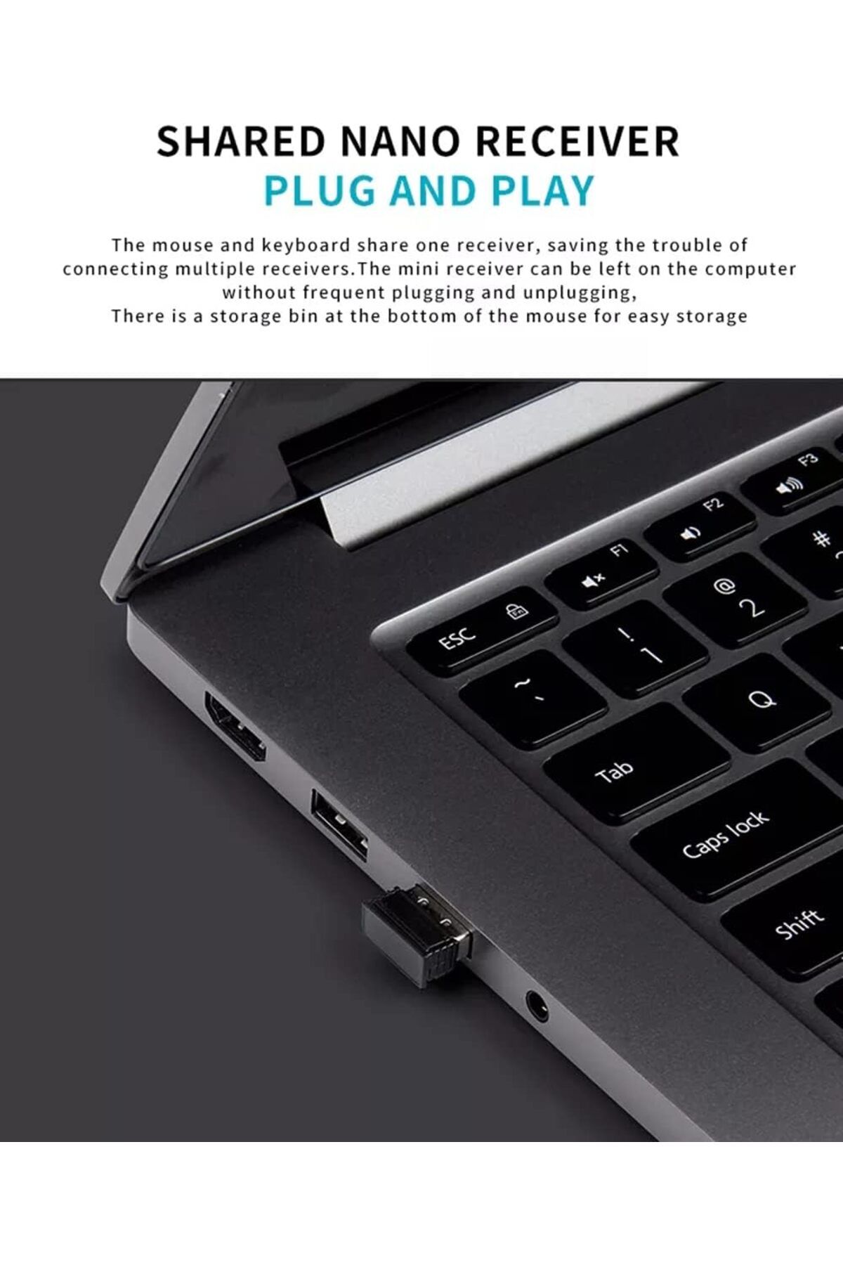 COOYA-2.4G Wireless Keyboard and Mouse Combo, Silent Ultra-Thin Design, 1000 DPI Adjustable, for Windows 7