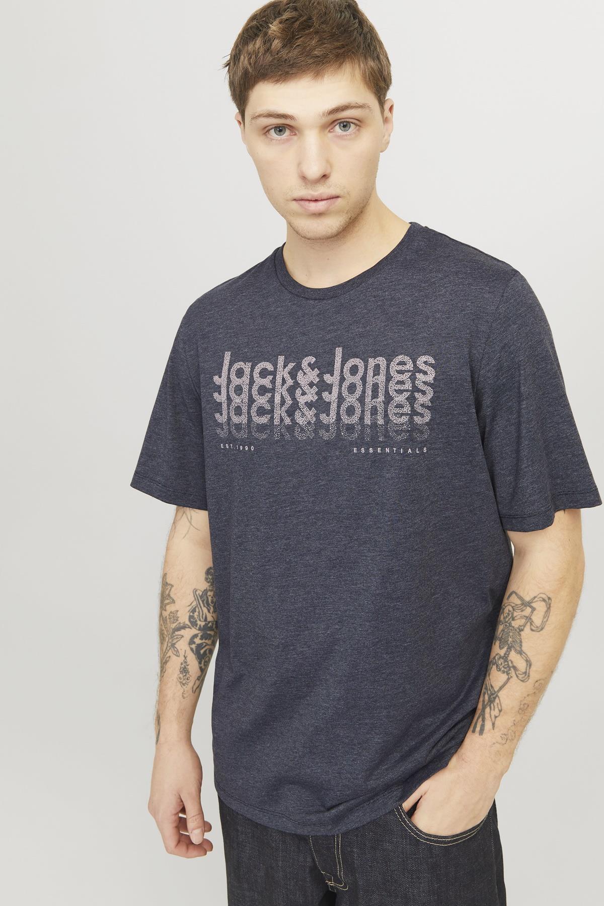 تی‌شرت یقه گرد JJTEX مدل SS جک اند جونز تی شرت Jack & Jones