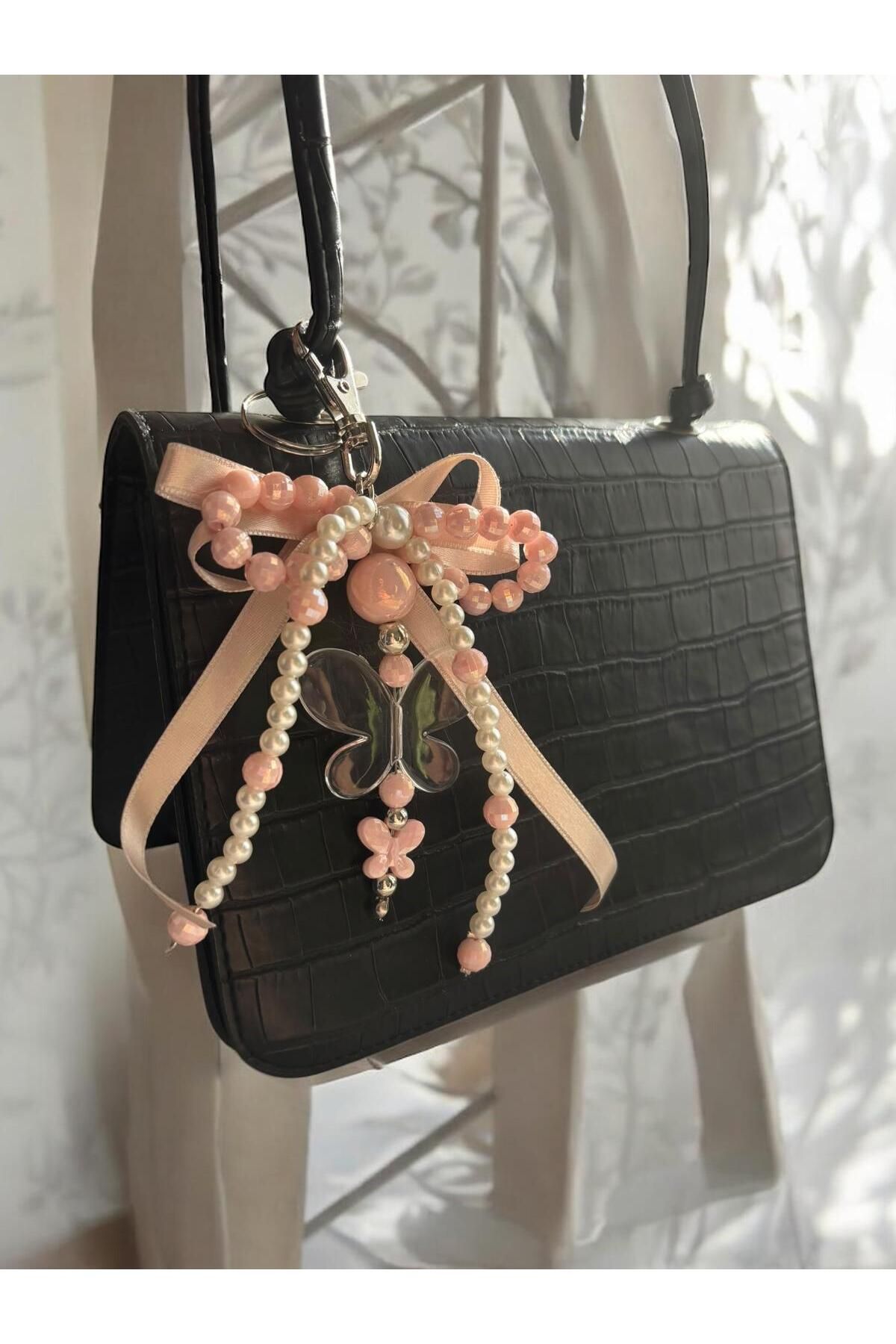 JEWELERYVIBE-New Collection Ribbon Ribbon Detailed Bag Charm, Bag Accessory 2