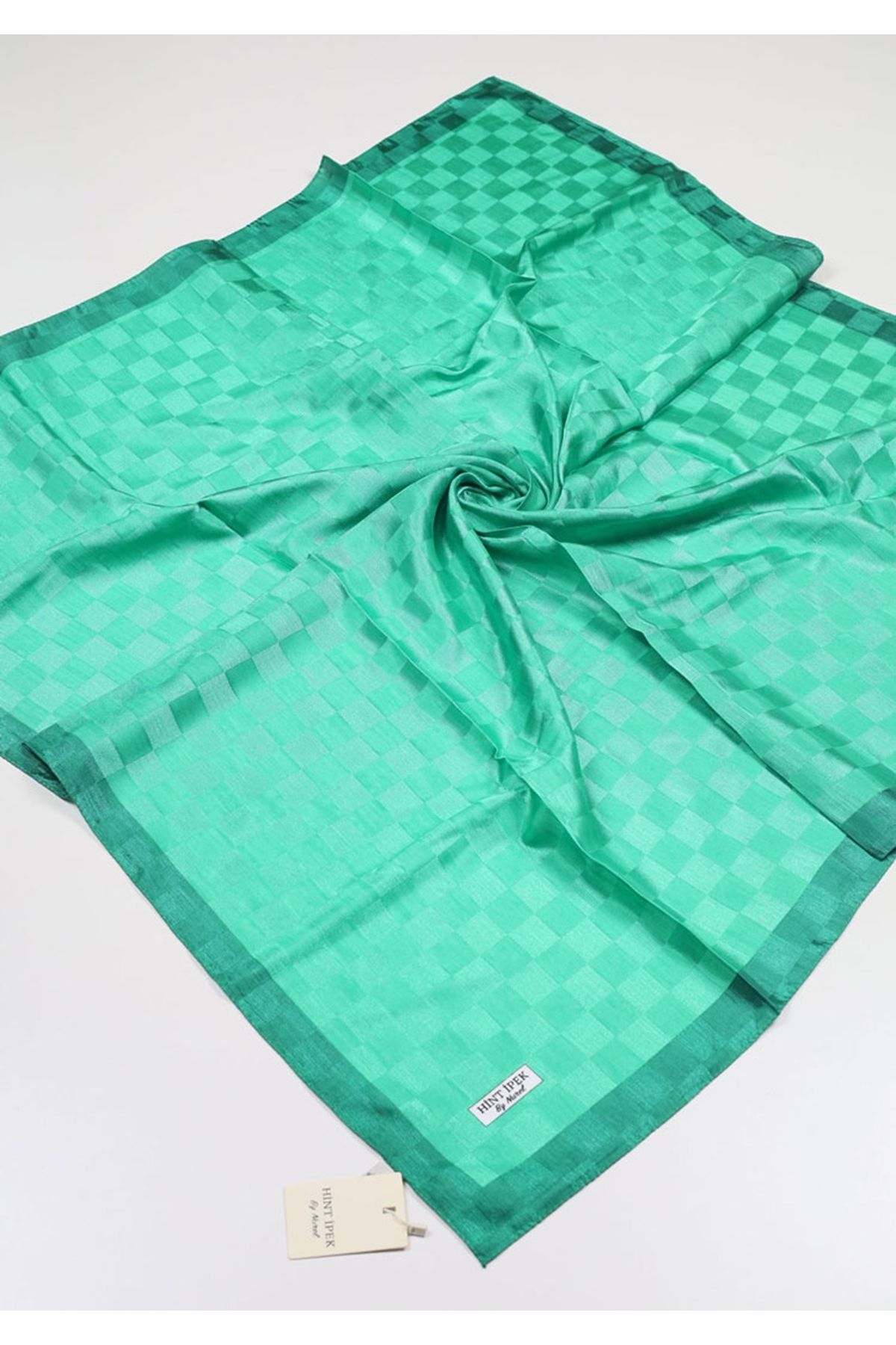 Hint İpek-Indian Silk Self Patterned Monogram Scarf - Pattern-06 - Color-13 1