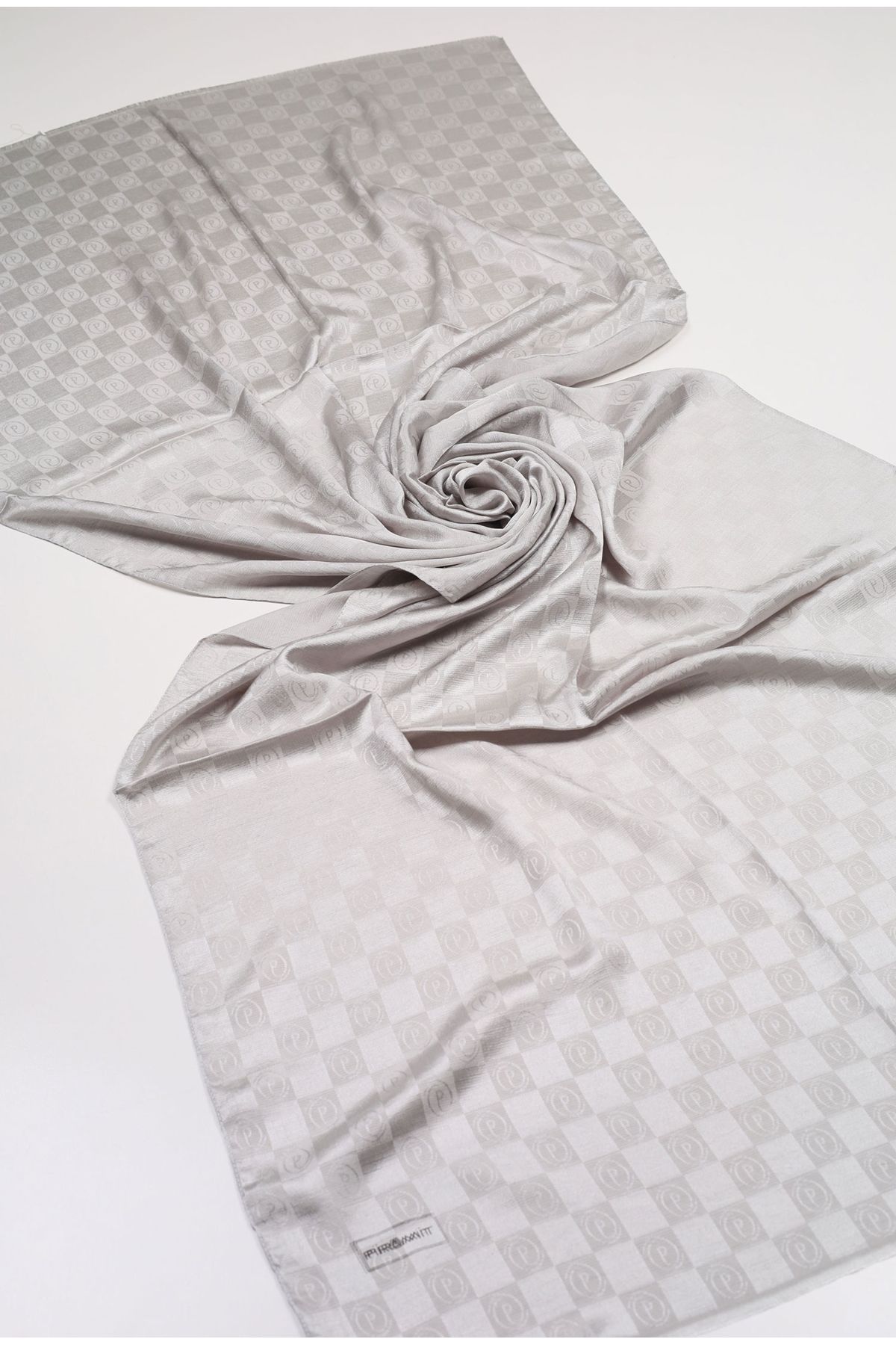 PİRAMİT-Pyramid Monogram Flush Shawl - Pattern-03 - Color-16 1
