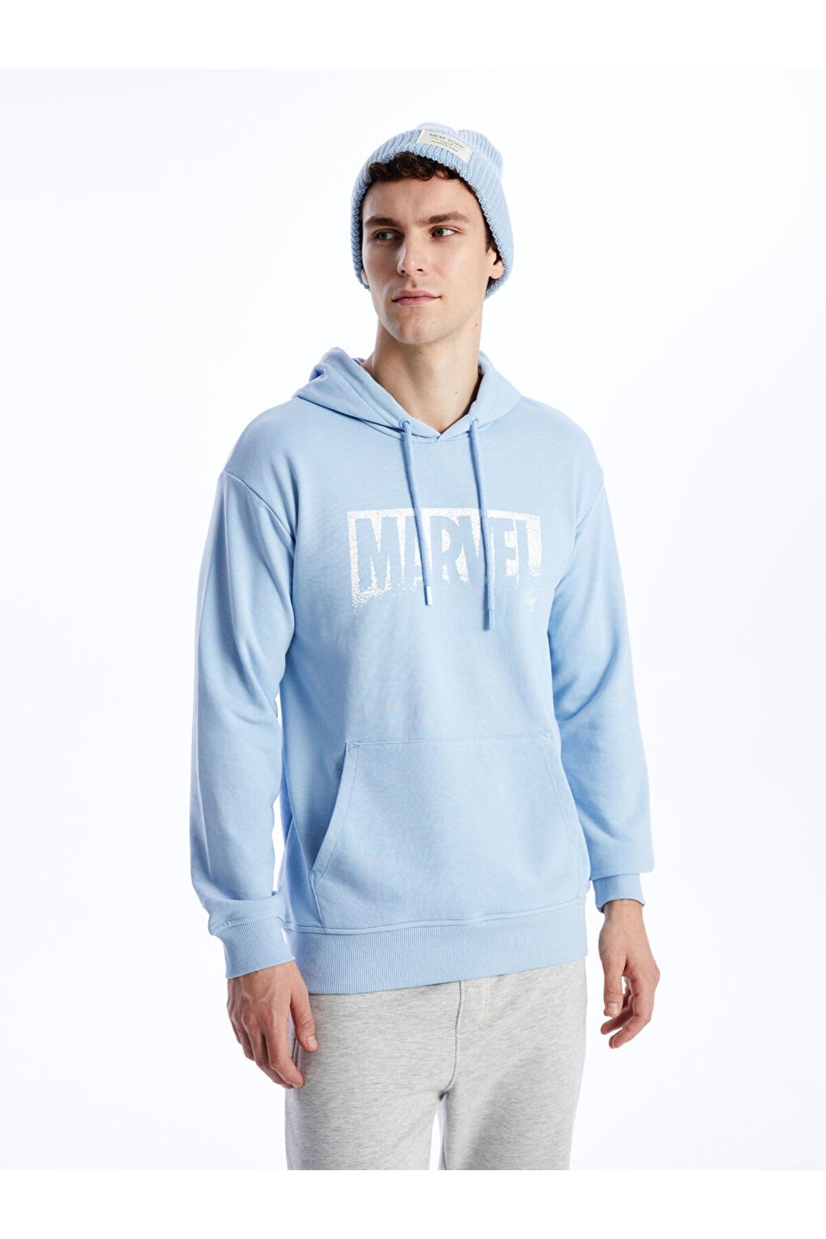 LC Waikiki LCW Uzun Kollu Baskılı Erkek Hoodie