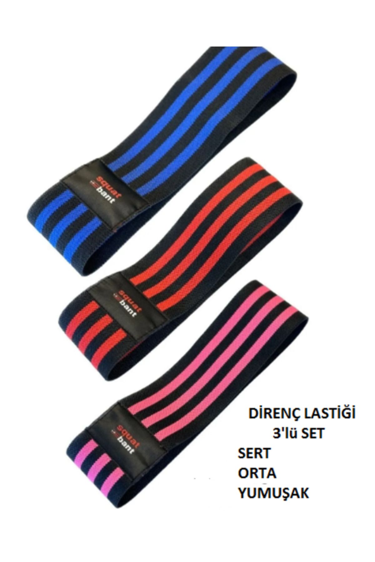 GRANDE SPORTS-Resistance Elastic and Squat Band Set of 3 1