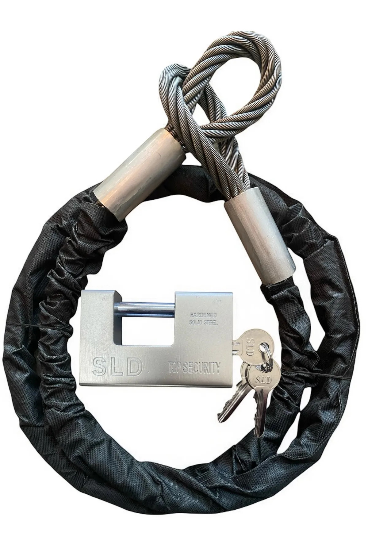 PADRİ motosiklet 10mm kesilmez 1,5 metre Çelik Halat Motorsiklet Zincir Kilit Çelik Halat Motor Kilidi