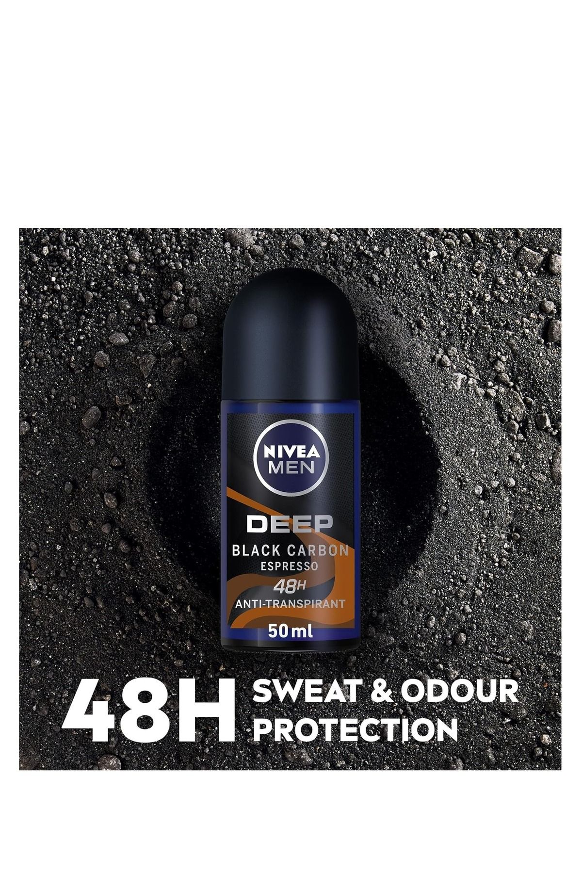 NIVEA-Deodorant Men Roll On Deep Black Carbon With Espresso Scent 50ml X3 2
