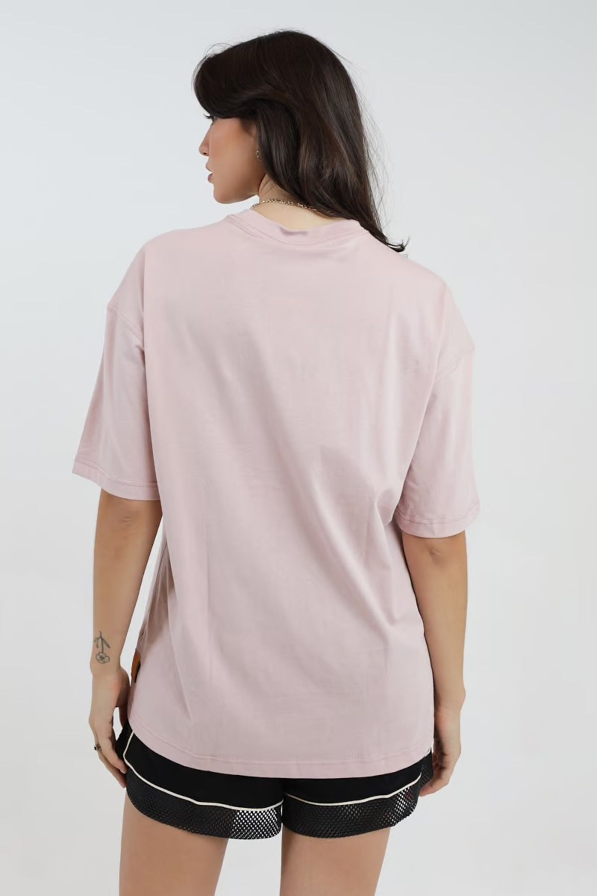 Nike-Sportswear Swoosh Oversize Pink Women's T-Shirt 4