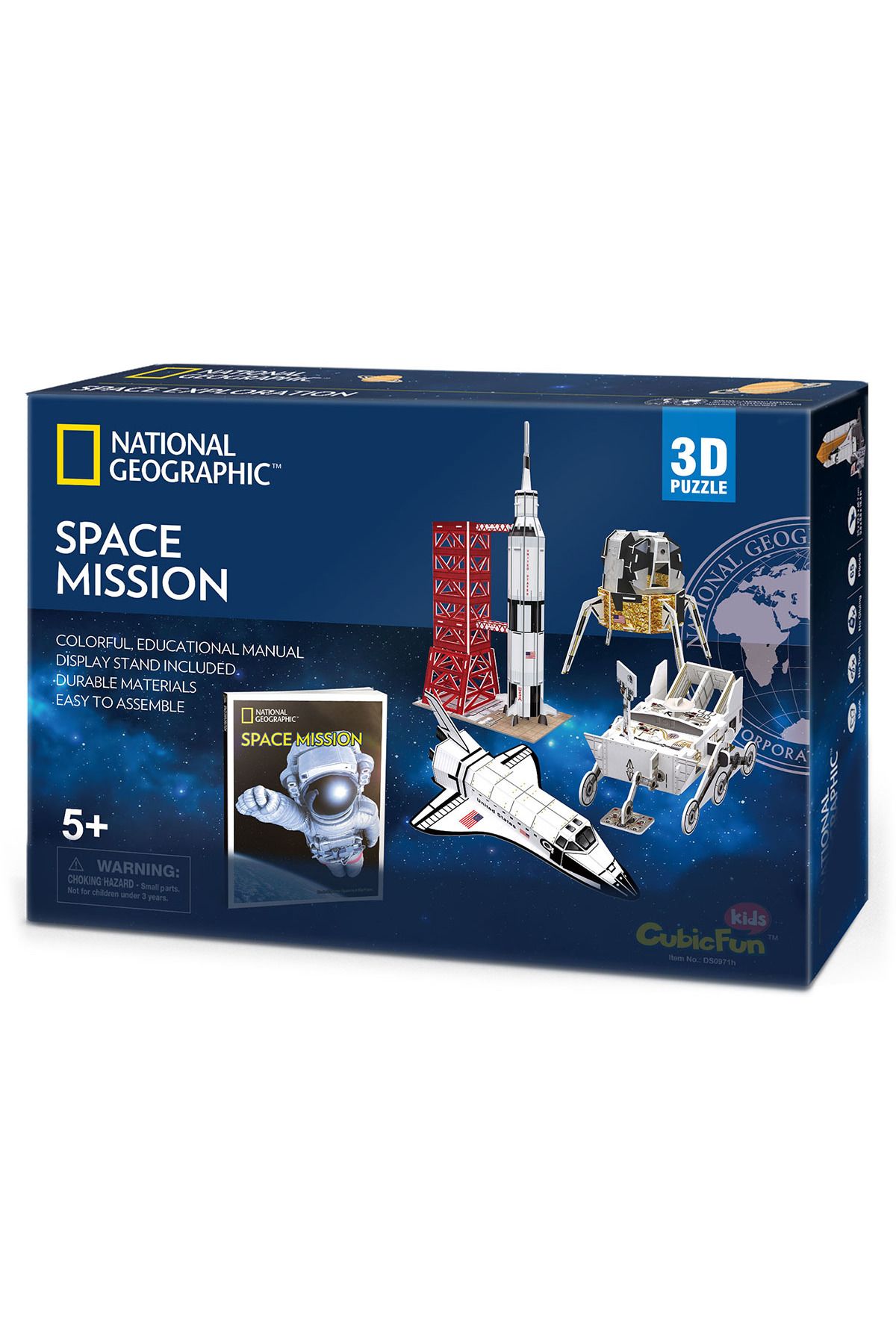 Cubic Fun CubicFun Nati onal Geog raphic Kids 3D Puzzle Space Mission