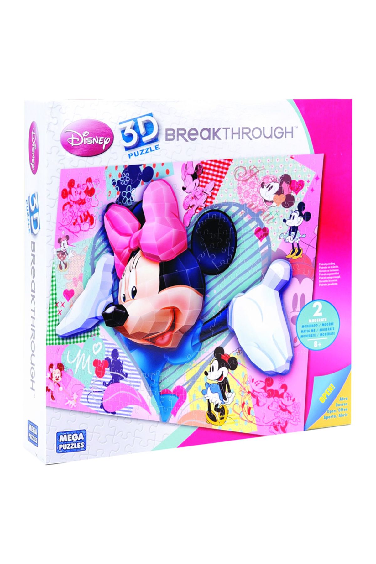 Mega Puzzles 250 Parça 3D Puzzle Breakthrough Minnie Mouse