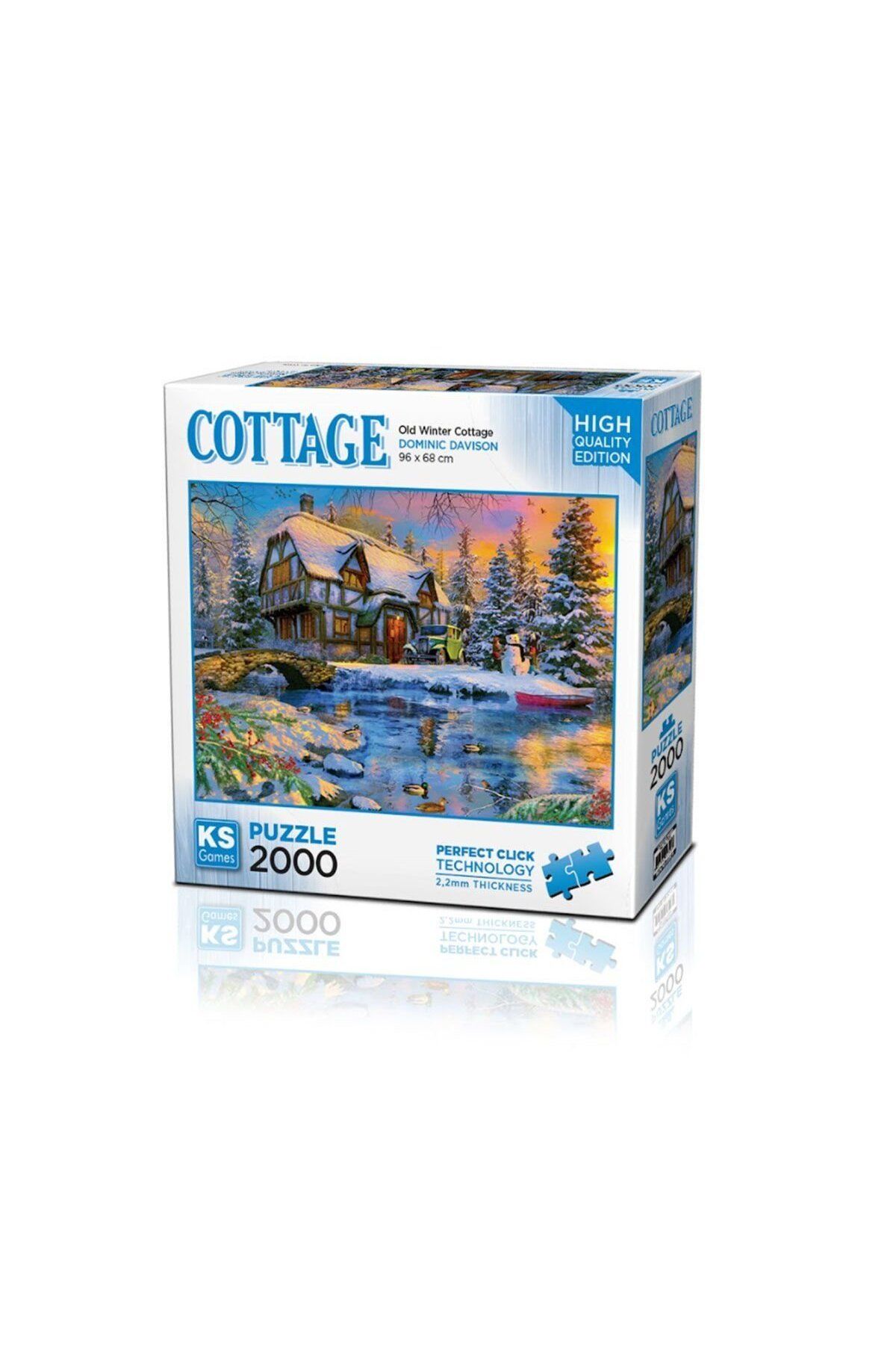 Ks Puzzle 22526 Old Winter Cottage 2000 Parça Puzzle -KS Puzzle