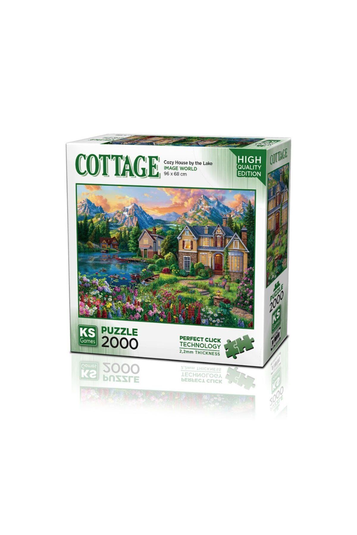 Ks Puzzle 22522 Cozy House By The Lake 2000 Parça Puzzle -KS Puzzle