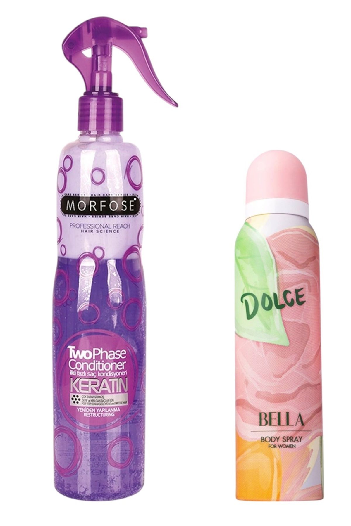 Morfose Keratin Içerikli Fön Suyu Mor 400 Ml + Dolce Kadın Deodorant Bella 150ml