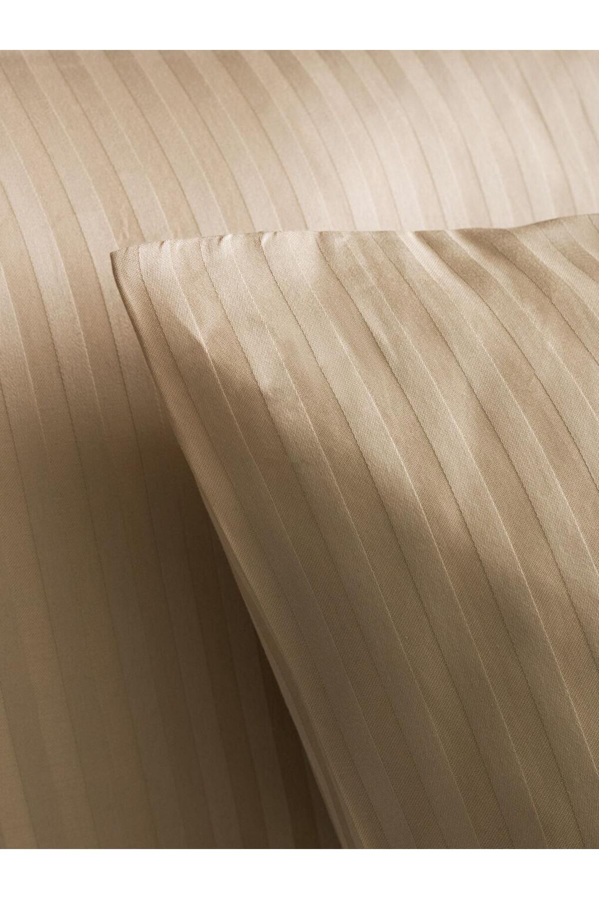 LC Waikiki-Lcw Home Stripe Patterned Cotton Double Duvet Cover Set 4