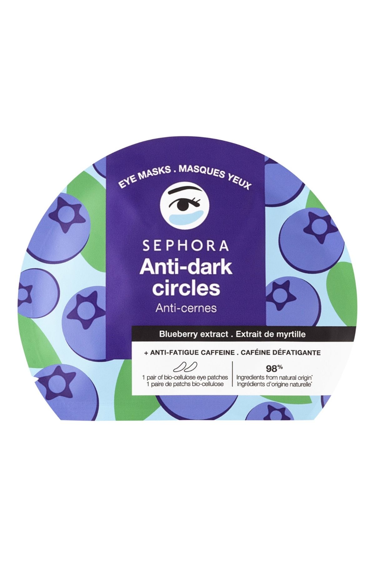 SEPHORA Yorgunluk Önleyici Göz Maskesi Biyoselüloz Maske Yaban Mersini 1 Çift Aslbeauty