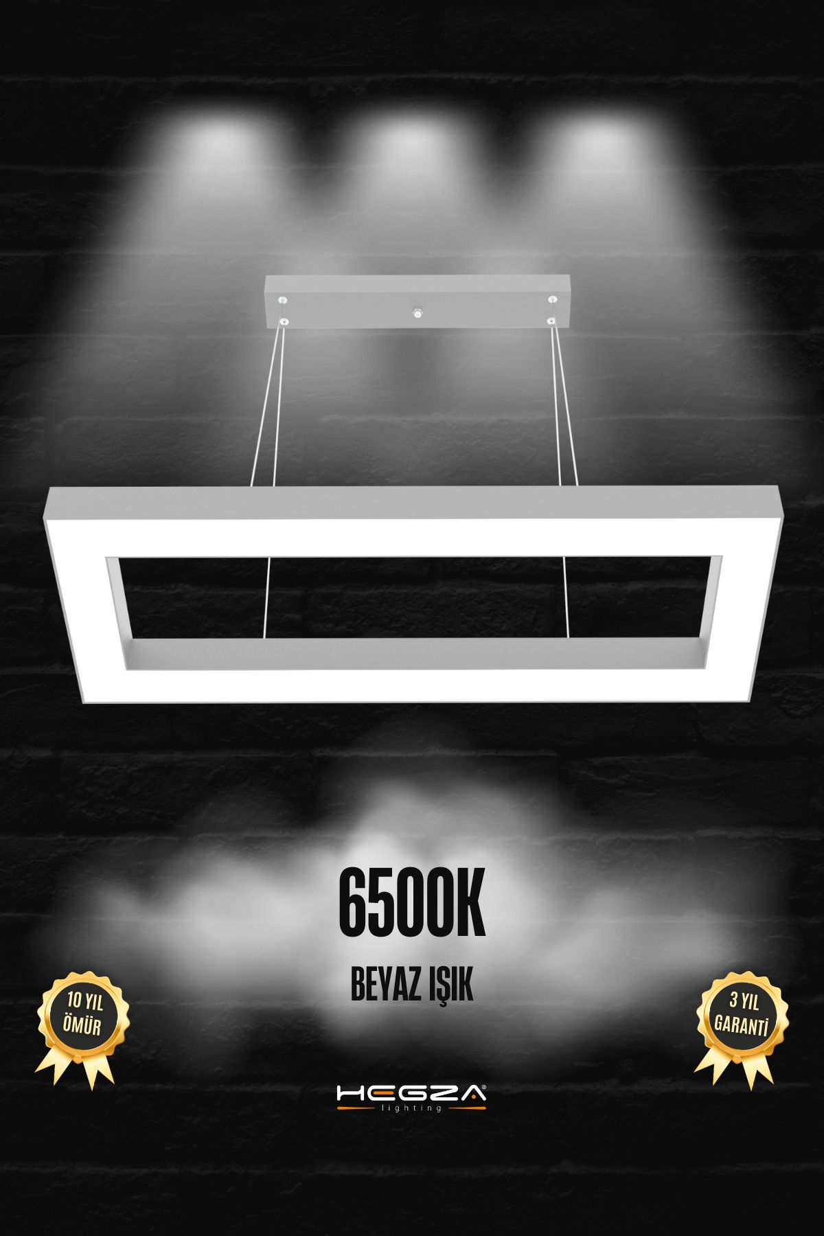 Hegza Lighting Mesıta ( Gri Kasa, Beyaz Işık ) Ledli Modern Led Avize, Salon, Mutfak, Oturma Yatak Odası, Sarkıt