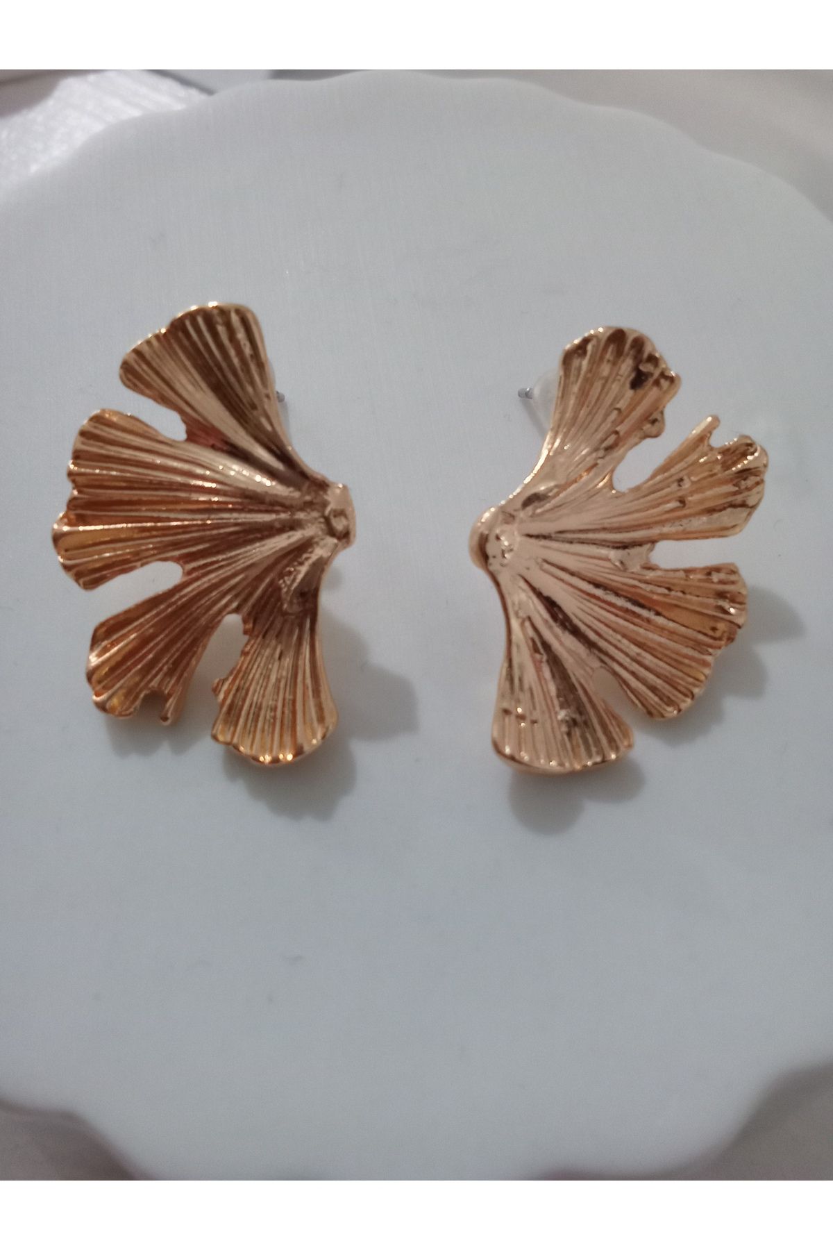 stainles steel-Carnation Plate Earrings 1