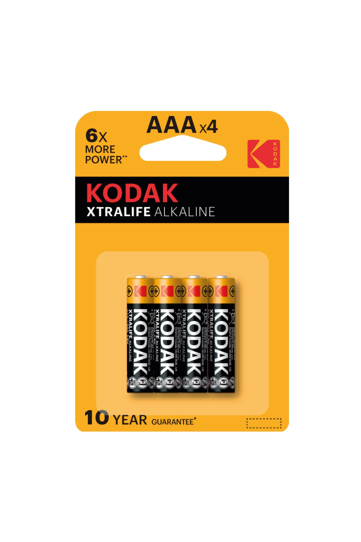 Kodak Xtralife Alkalin İnce Pil Blister AAA 4'lü
