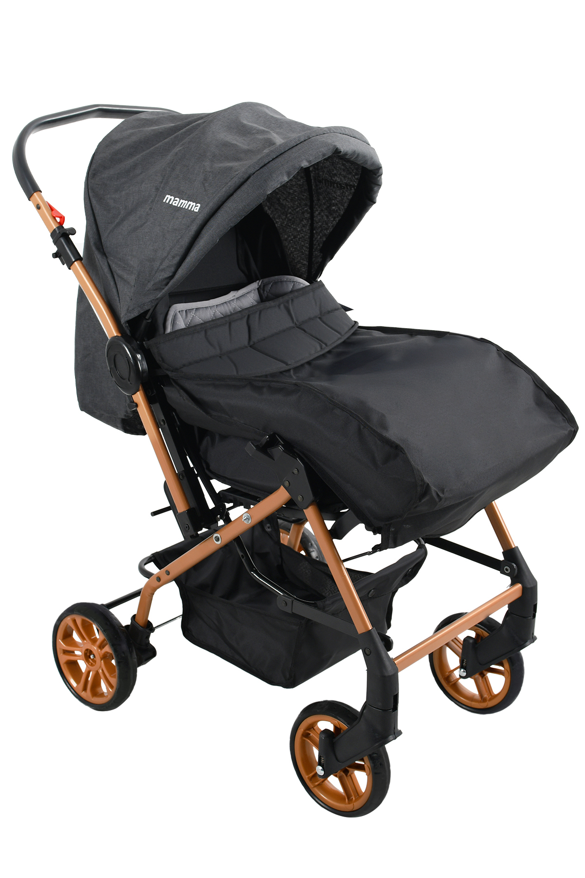 Mamma King Çift Yönlü Bebek Arabası + Ayak Örtüsü ve Yağmurluk fotoğrafı 3 (önizleme)