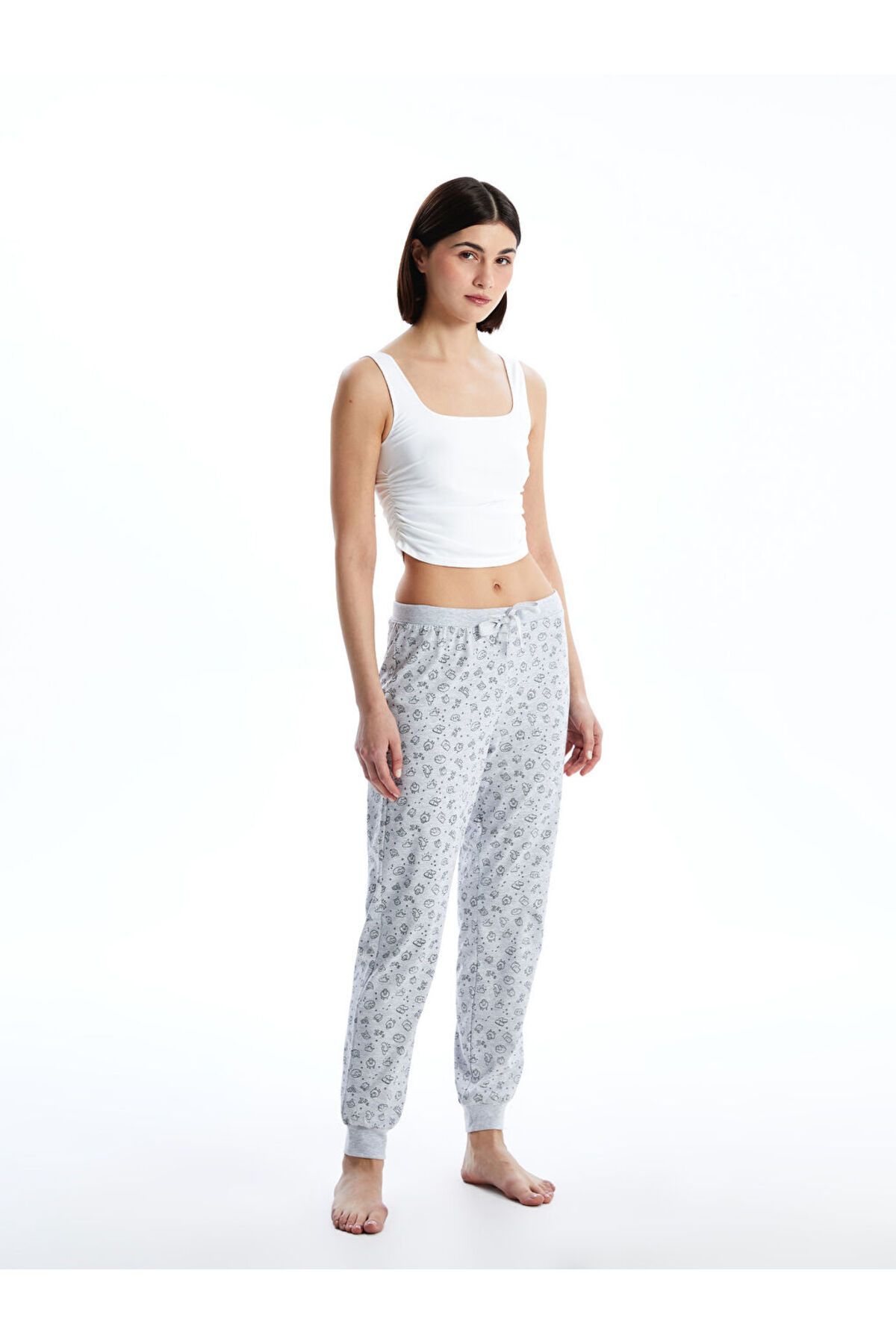LC Waikiki Yeni Sezon Beli Lastikli Baskili Kadin Jogger Pijama Alti - S58702Z8