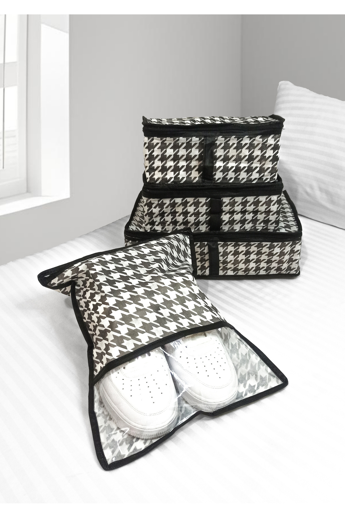 4-Piece Organizer for Suitcases Organizer for Suitcases, Organizer for Suitcases with Shoe Bags, Travel Hops