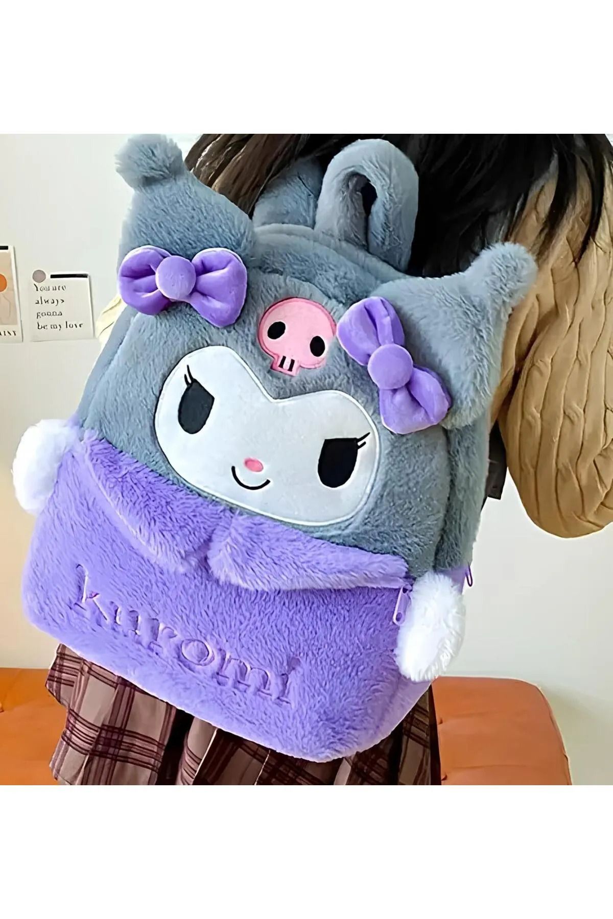 bundle island-حقيبة لوحية من القطيفة المخططة من Kuromi AD591 2