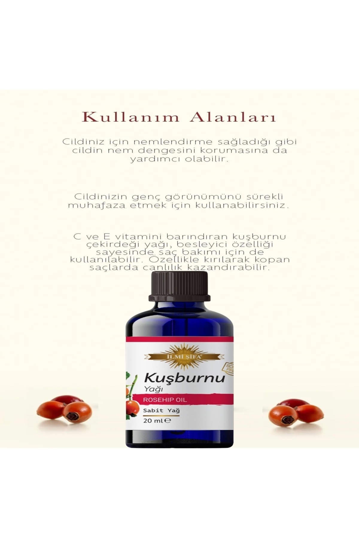 Kuşburnu Çekirdeği Yağı %100 Saf Kuşburnu Çekirdeği Yağı Soğuk Sıkım — تصویر 7 از 8