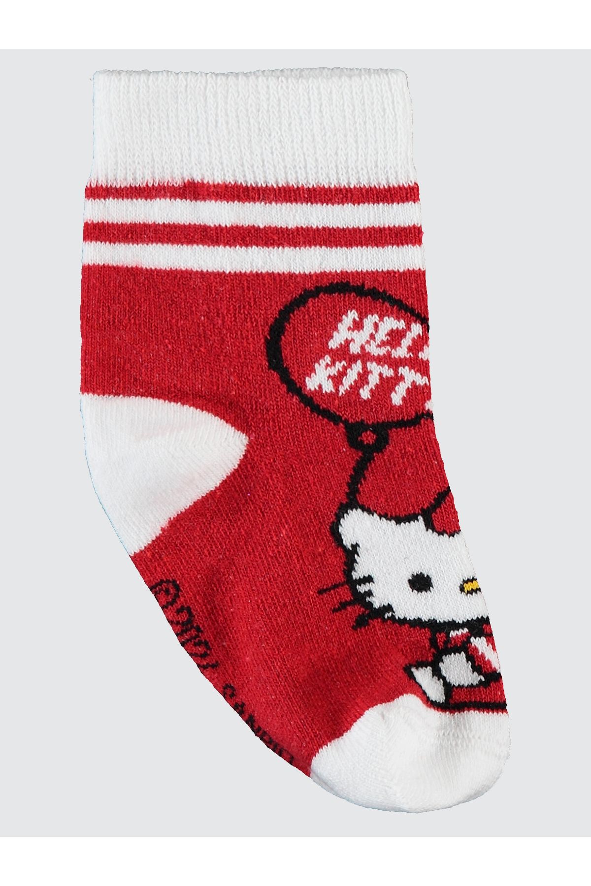 Hello Kitty-Red Girl's Sock Socks Set of 3 - 3-11 Years 5