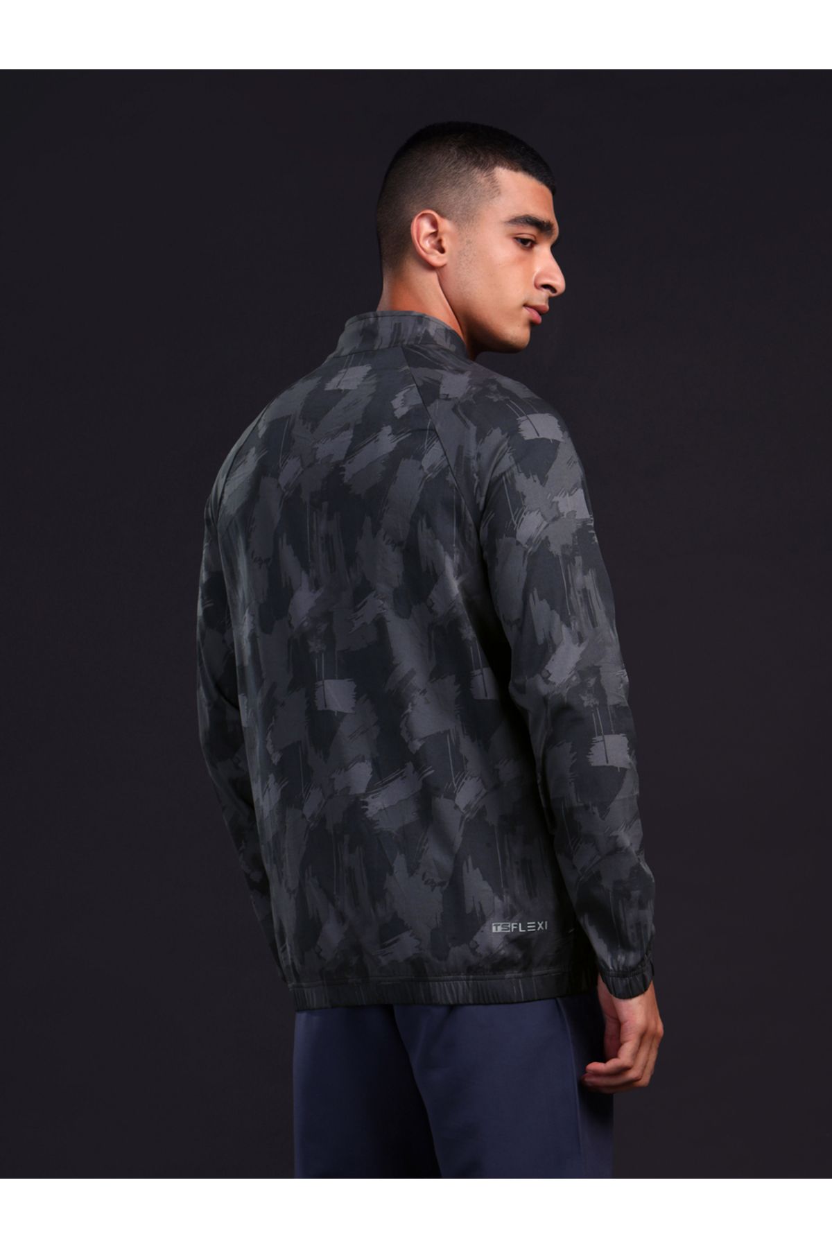 Technosport By Styli-Abstract Printed 2-Way Stretch Jacket 5
