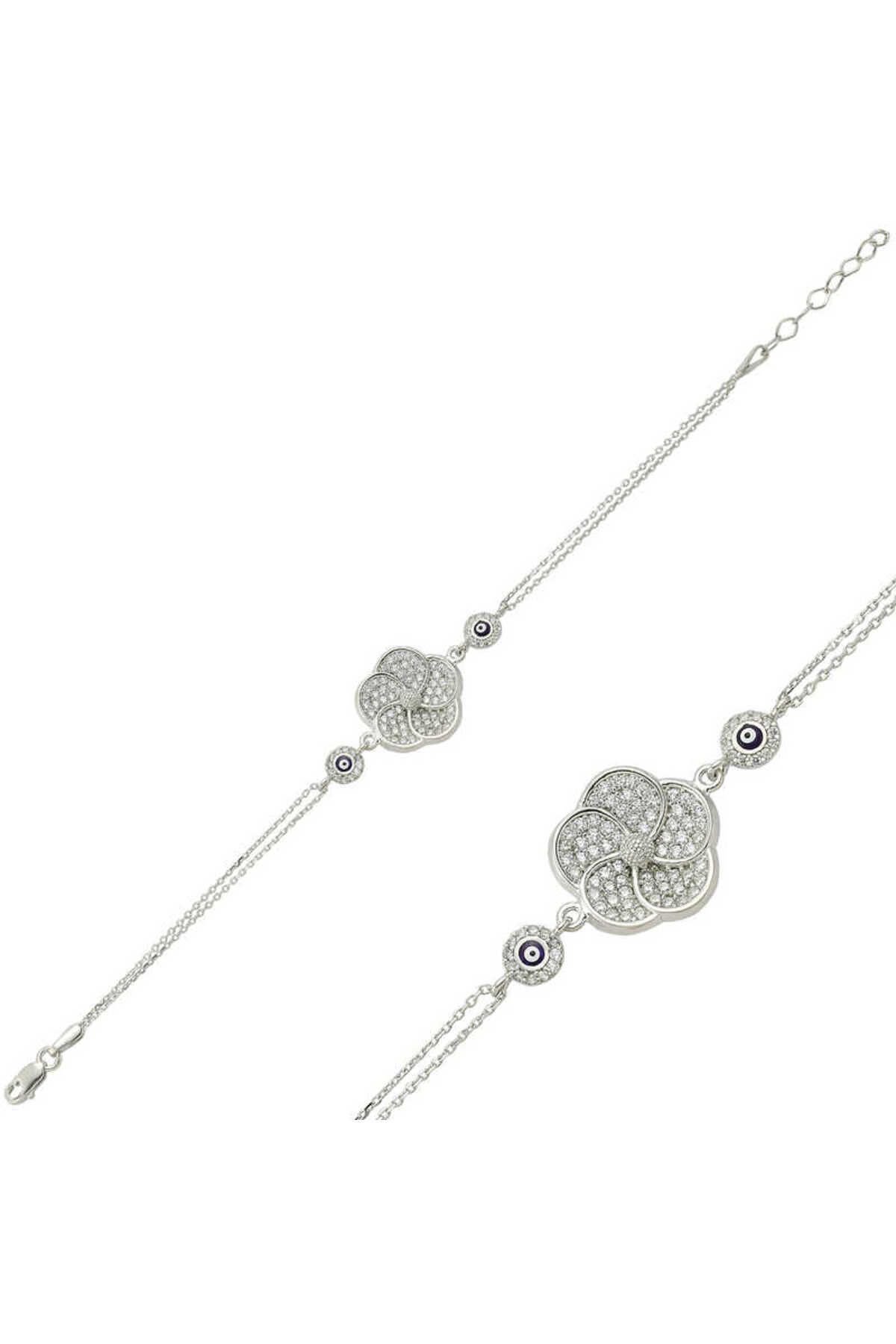 Findit Gümüş Papatya Bileklik GMS-BR0460319