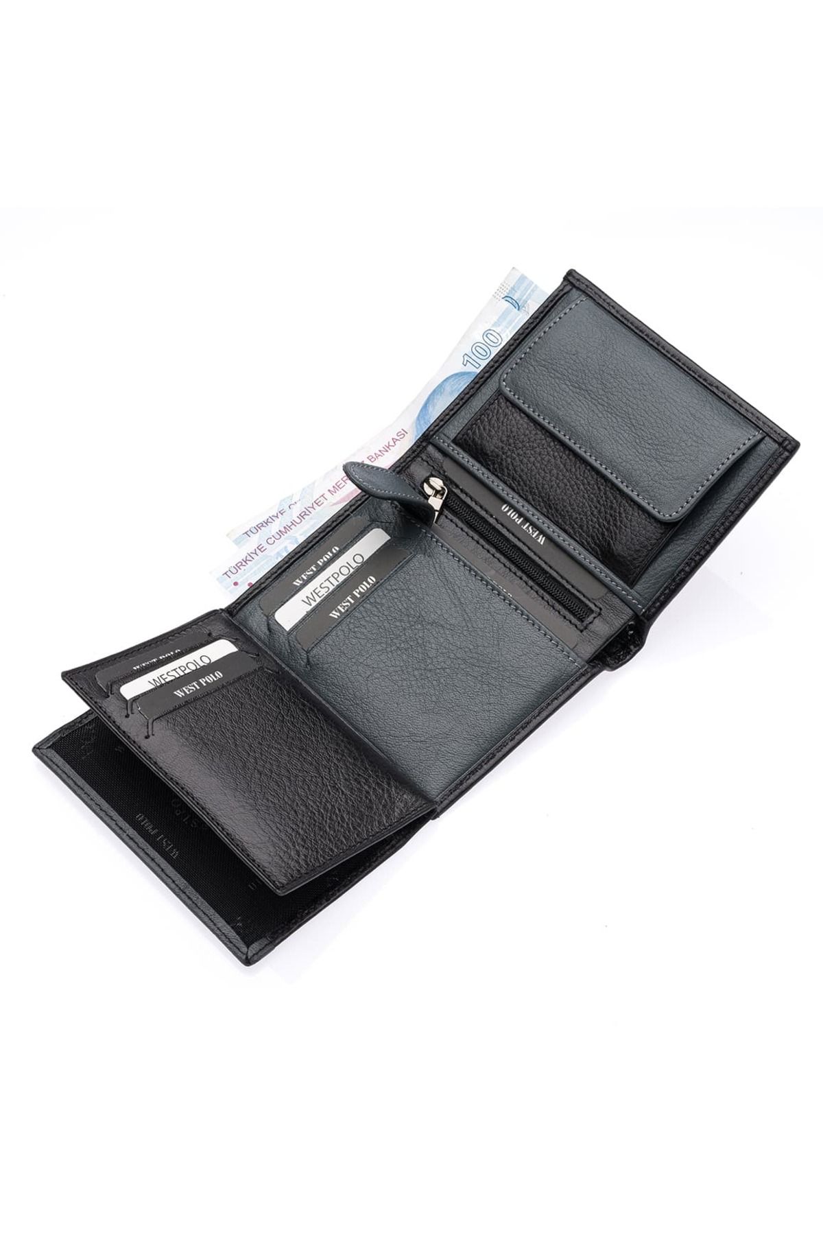 Westpolo-Genuine Leather Men's Wallet Card Holder 3