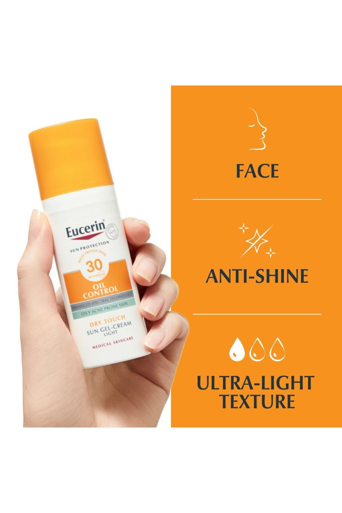 Eucerin oil control oily acne prone skin 50+ spf