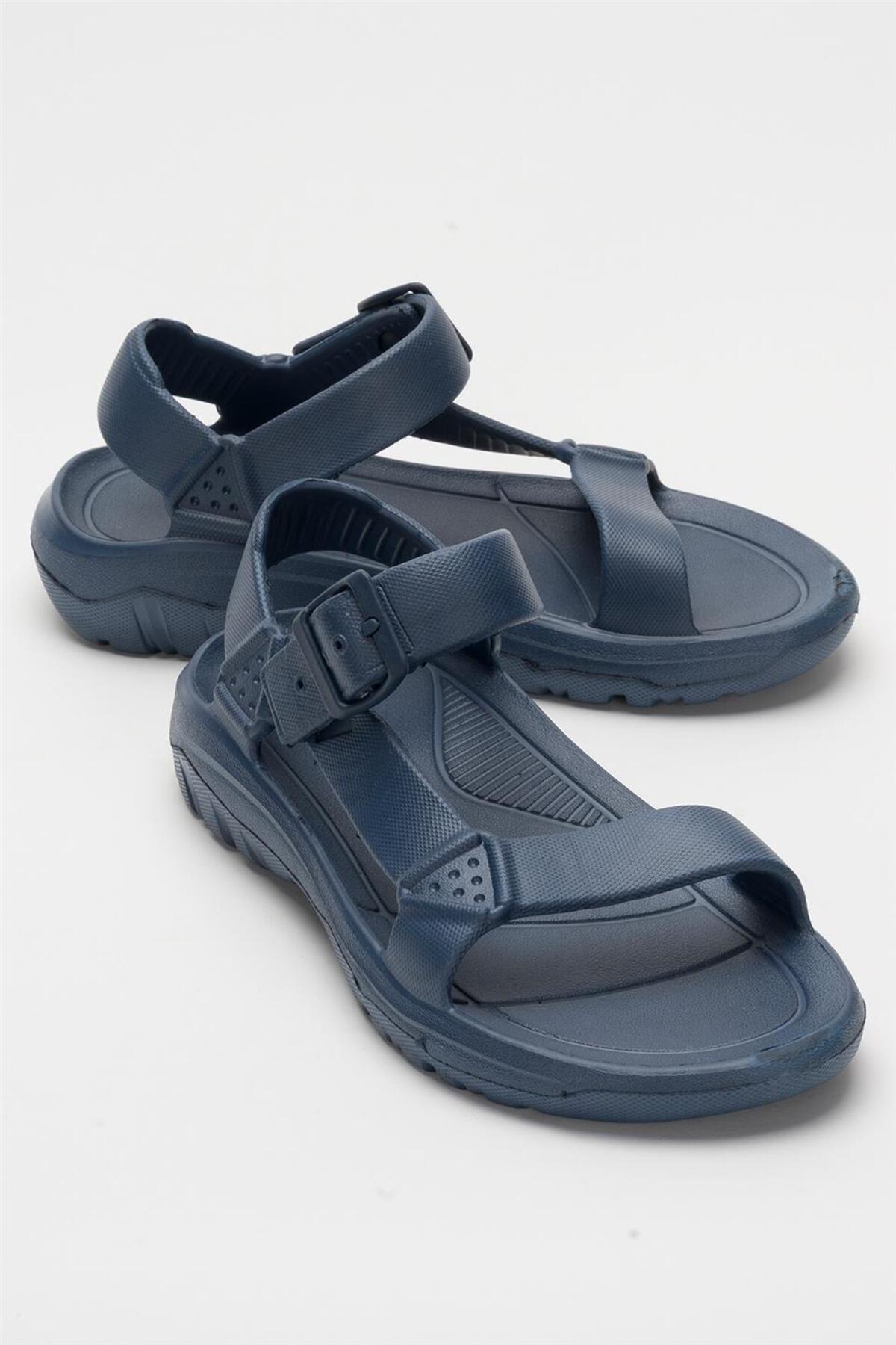 Liger Unisex Eva Spor Kaymaz Yürüyüş Sandaleti LACİVERT görsel 2
