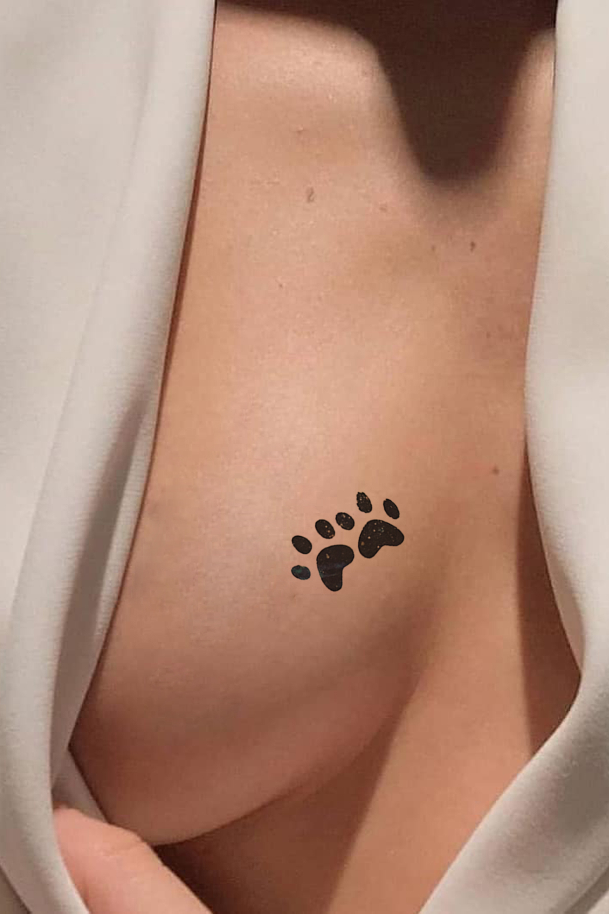 Cat Paw Moon Temporary Tattoo Wrist Sleeve Leg Inter-breast Male Female
