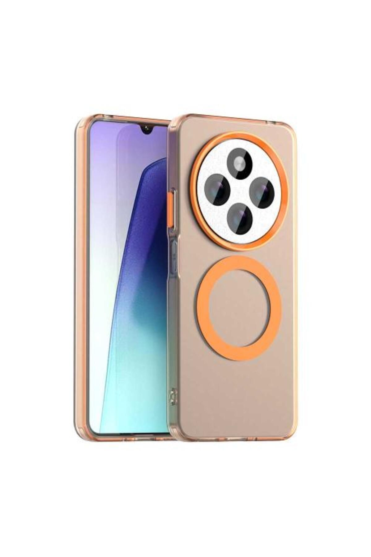 Deppo Trend Xiaomi Redmi A4 Uyumlu Kılıf Buzlu Mat Sararmayan Magsafe İçin Uygun Renkli Manyetik Sert Kapak