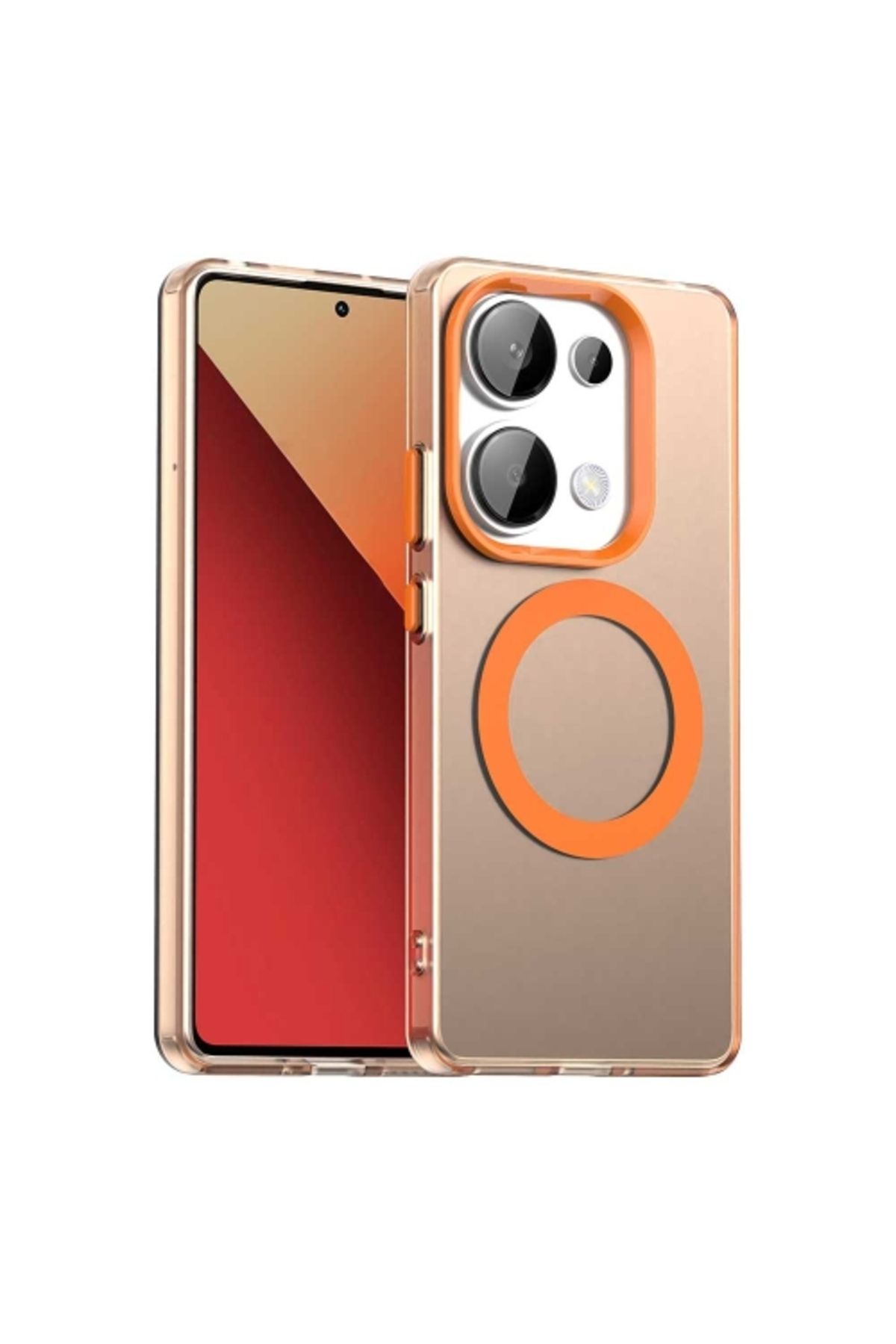 Deppo Trend Xiaomi Redmi Note 13 Pro 4G Uyumlu Kılıf Buzlu Mat Sararmayan Magsafe İçin Renkli Manyetk Sert Kapak