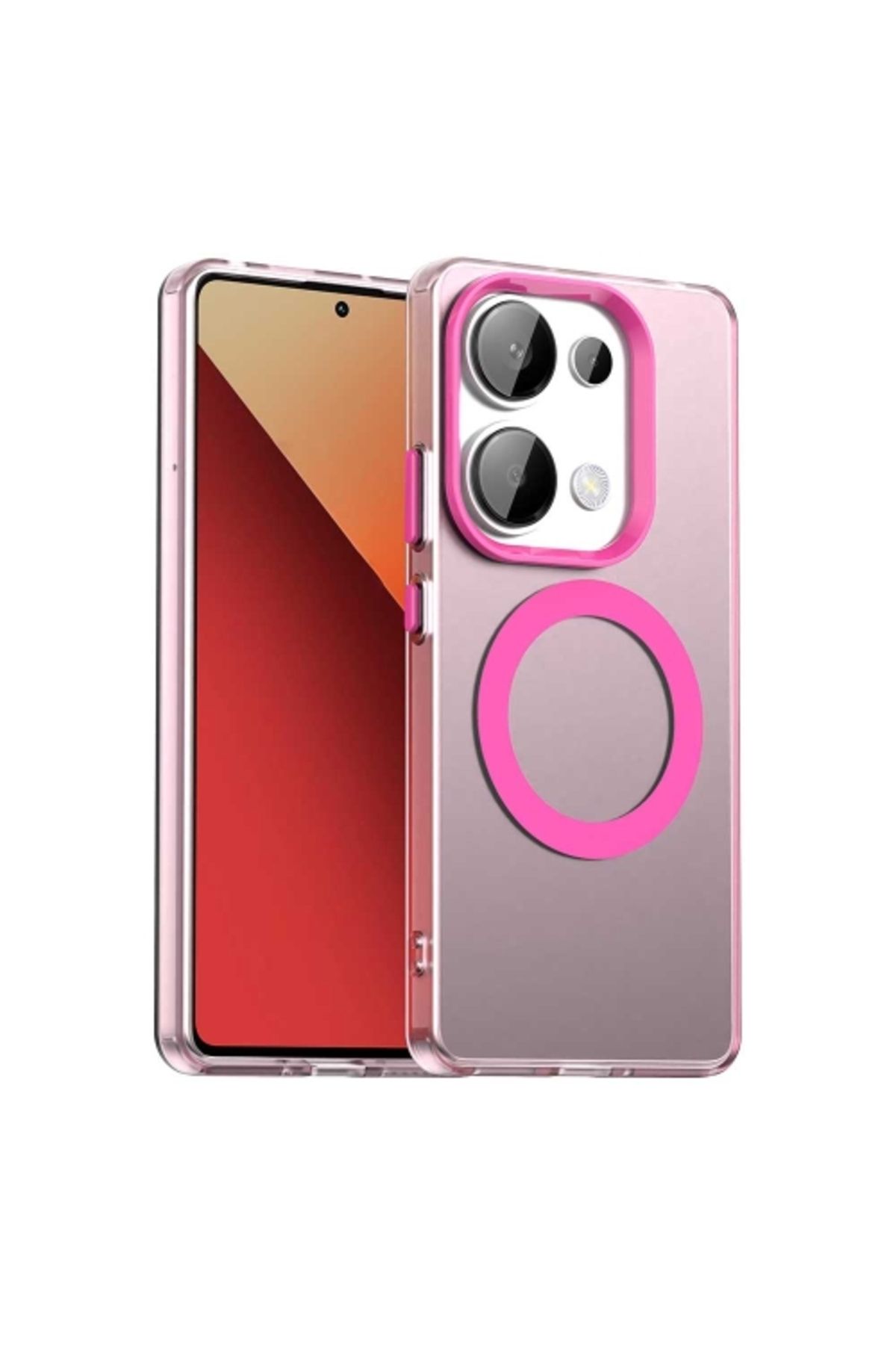 Deppo Trend Xiaomi Redmi Note 13 Pro 4G Uyumlu Kılıf Buzlu Mat Sararmayan Magsafe İçin Renkli Manyetk Sert Kapak