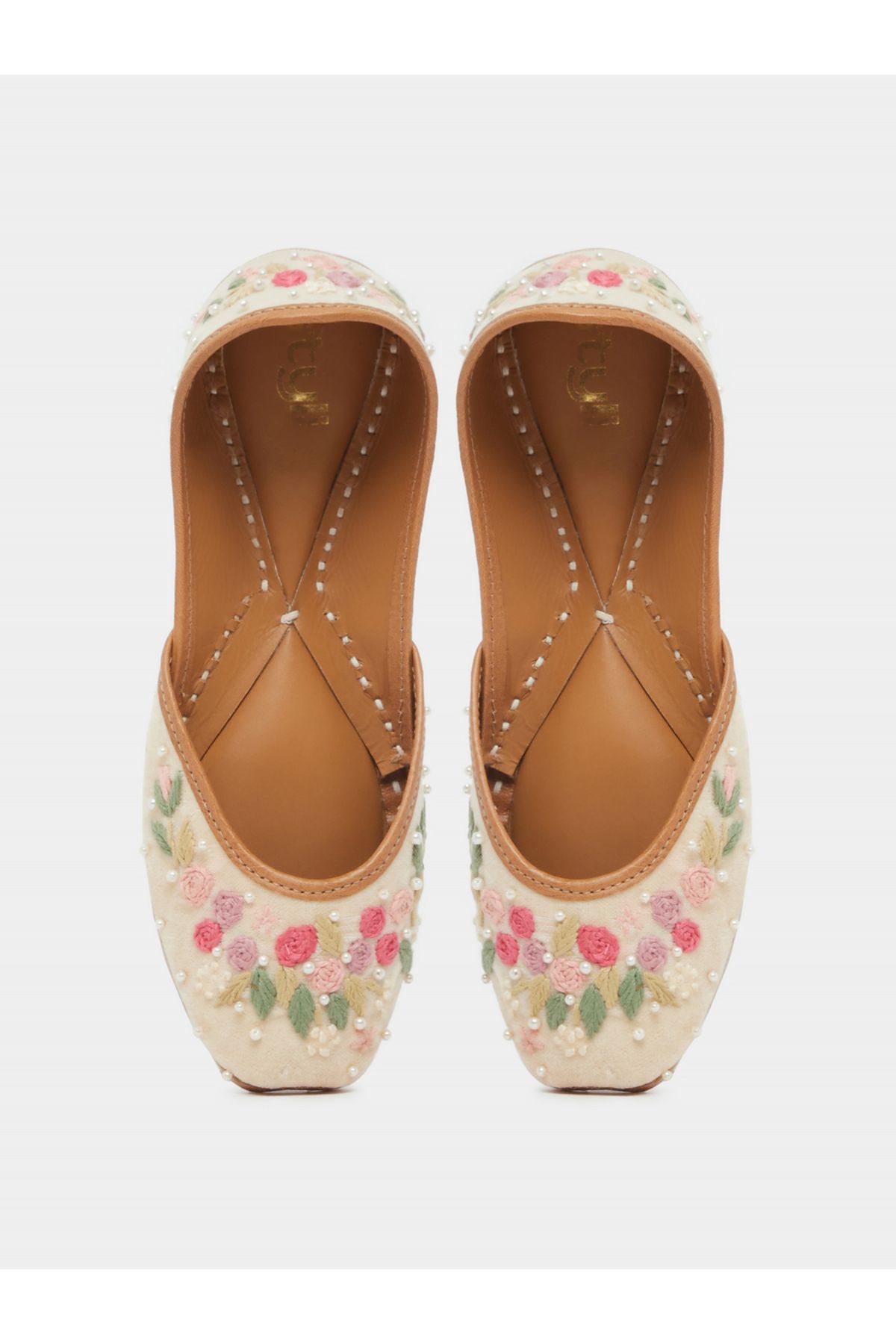 Styli-Ethnic Embellished Flat Shoes 5