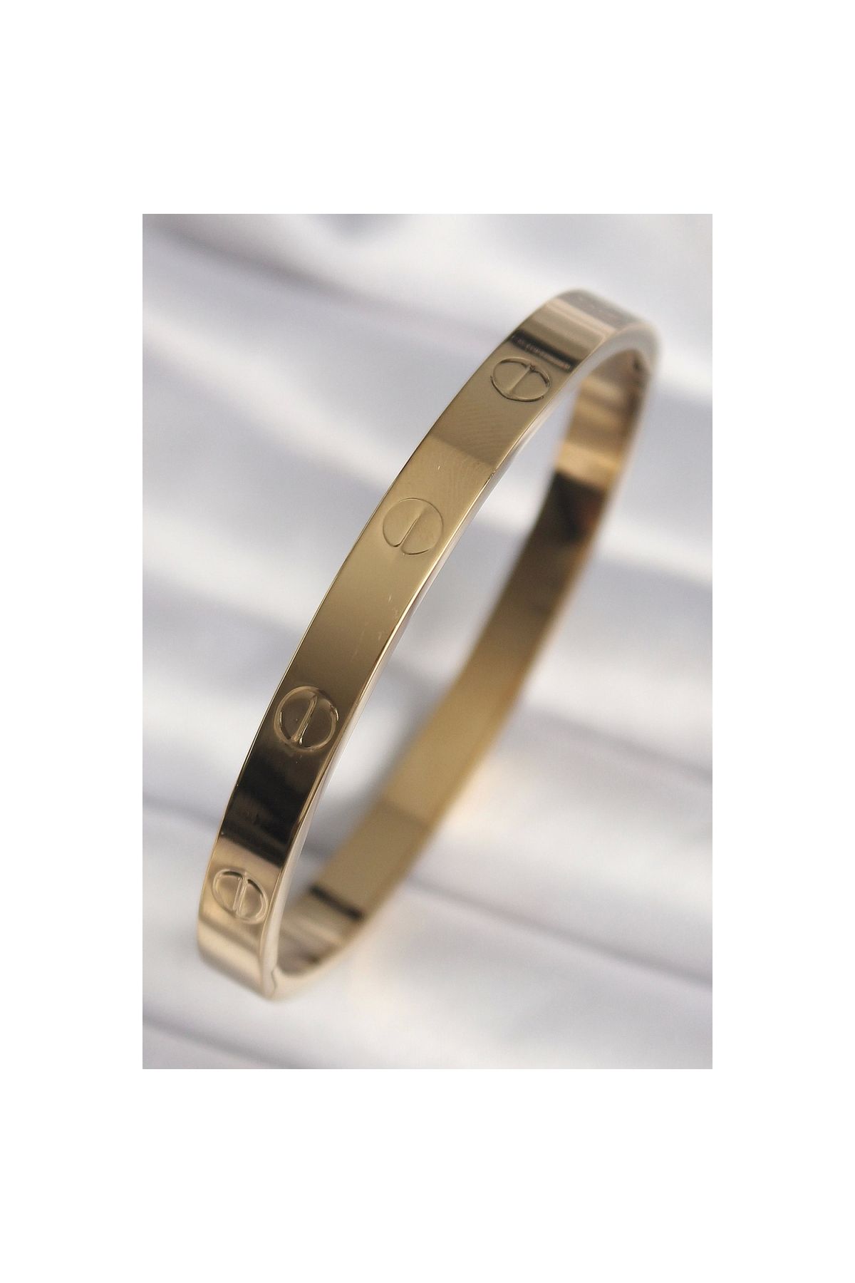 Narnuga 316L Çelik Gold Renk Cartier Model Kadın Kelepçe - TJ-BB6737