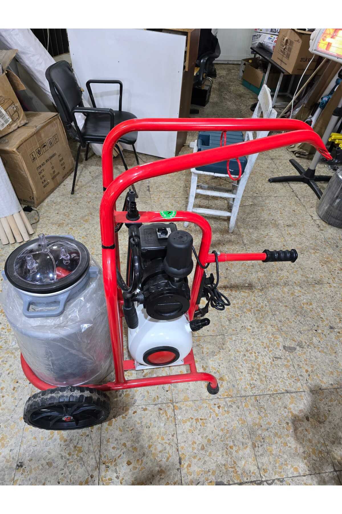 KUTLUK Kırmızı Çift Sağım Tek Güğüm Süt Sağım Makinesi 40 Litre (Yağsız) fotoğrafı 2 (önizleme)